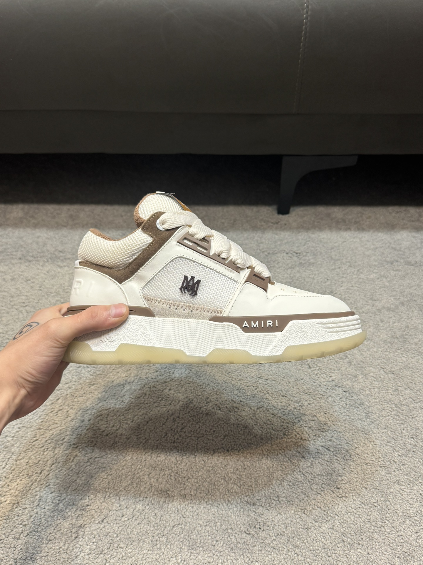 Top versión Amiri Emile nuevos zapatos de pan MA-1 Modelo de la pareja entrenadores casuales Zapatos
