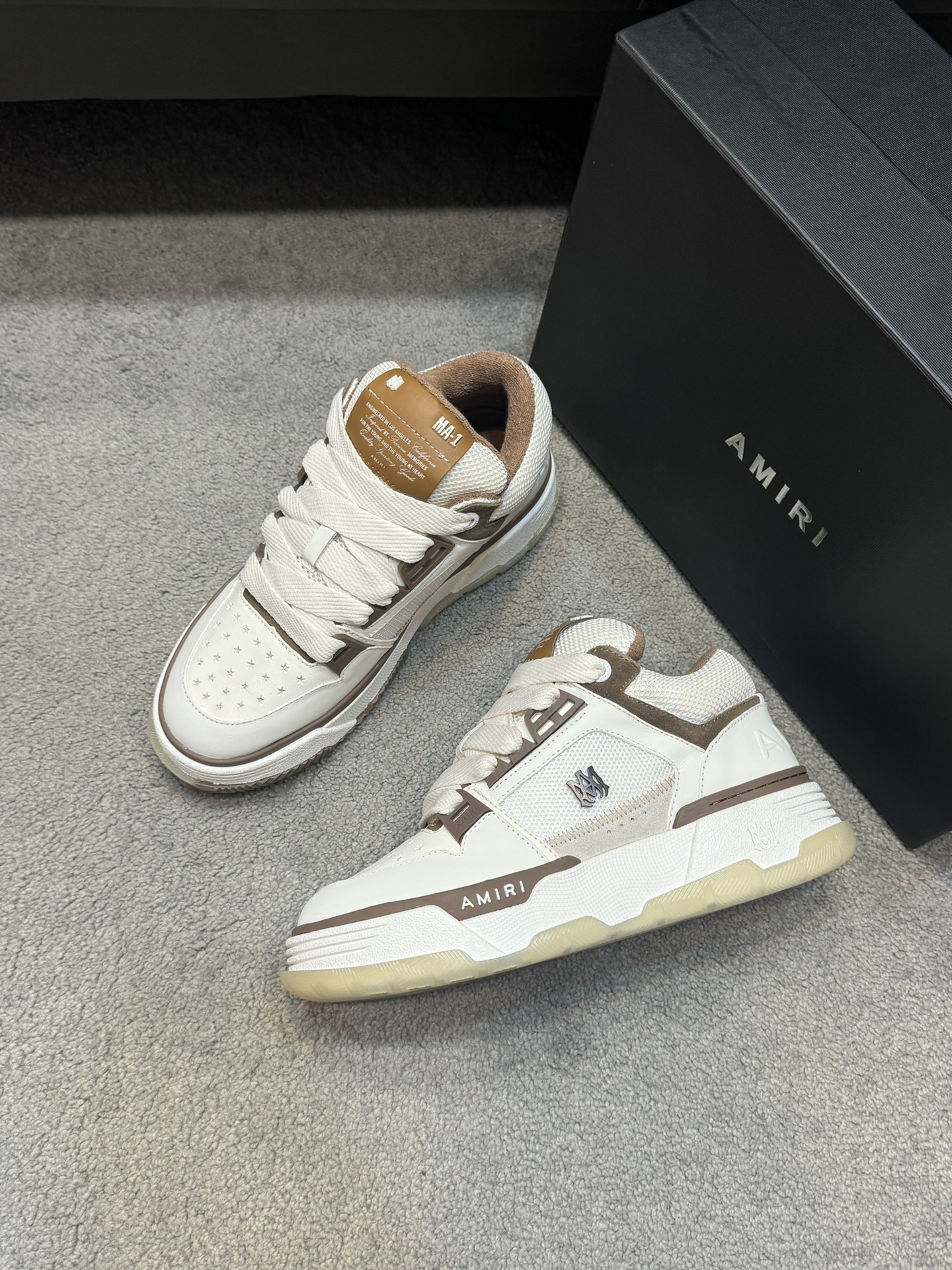 Top versión Amiri Emile nuevos zapatos de pan MA-1 Modelo de la pareja entrenadores casuales Zapatos