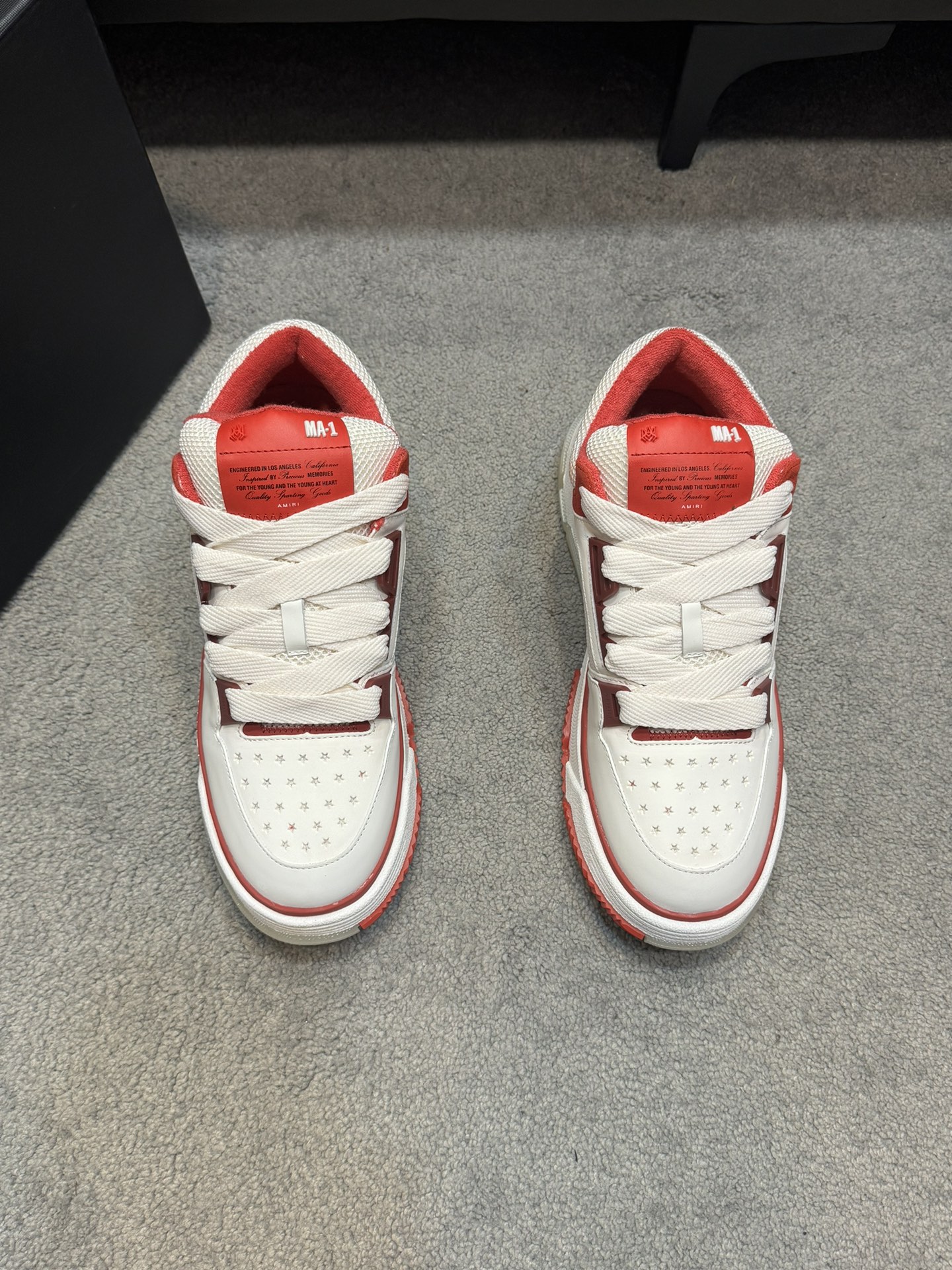 Top versión Amiri Emile nuevos zapatos de pan MA-1 Modelo de la pareja entrenadores casuales Zapatos