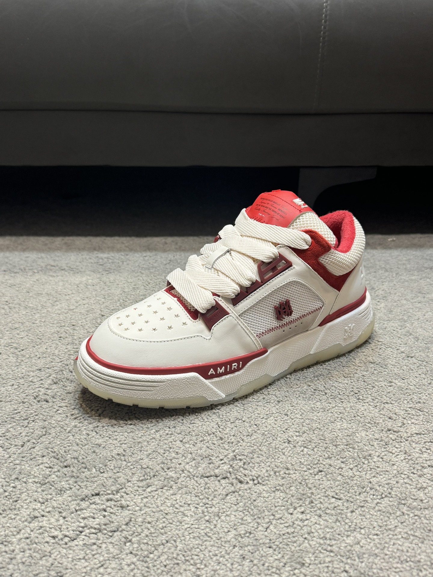 Top versión Amiri Emile nuevos zapatos de pan MA-1 Modelo de la pareja entrenadores casuales Zapatos