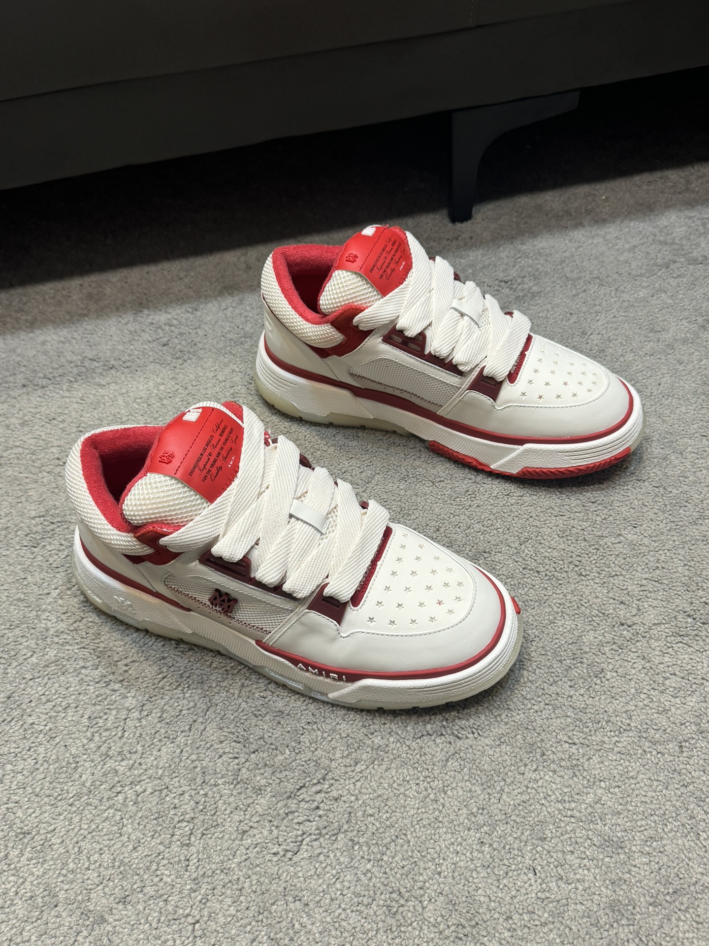 Top versión Amiri Emile nuevos zapatos de pan MA-1 Modelo de la pareja entrenadores casuales Zapatos