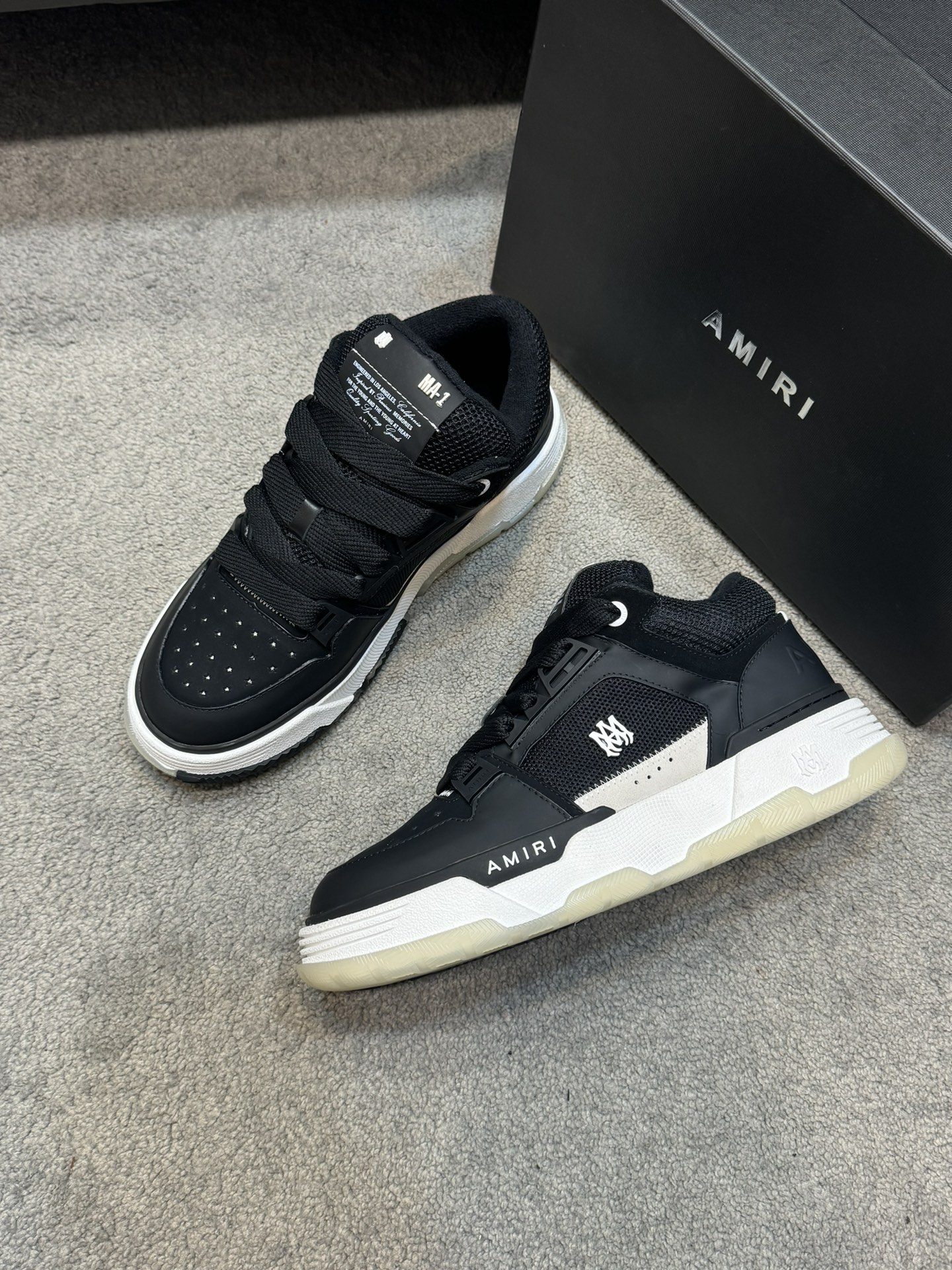 Top versión Amiri Emile nuevos zapatos de pan MA-1 Modelo de la pareja entrenadores casuales Zapatos