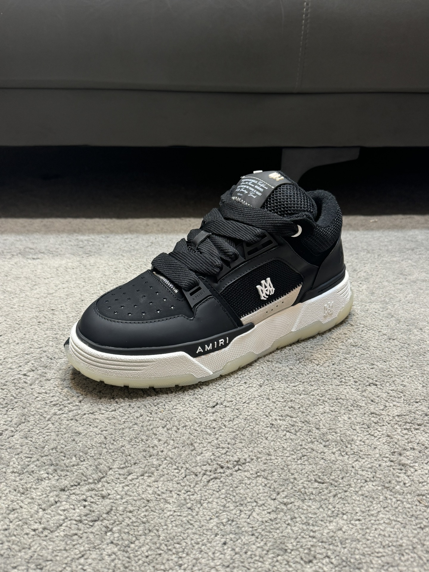 Top versión Amiri Emile nuevos zapatos de pan MA-1 Modelo de la pareja entrenadores casuales Zapatos