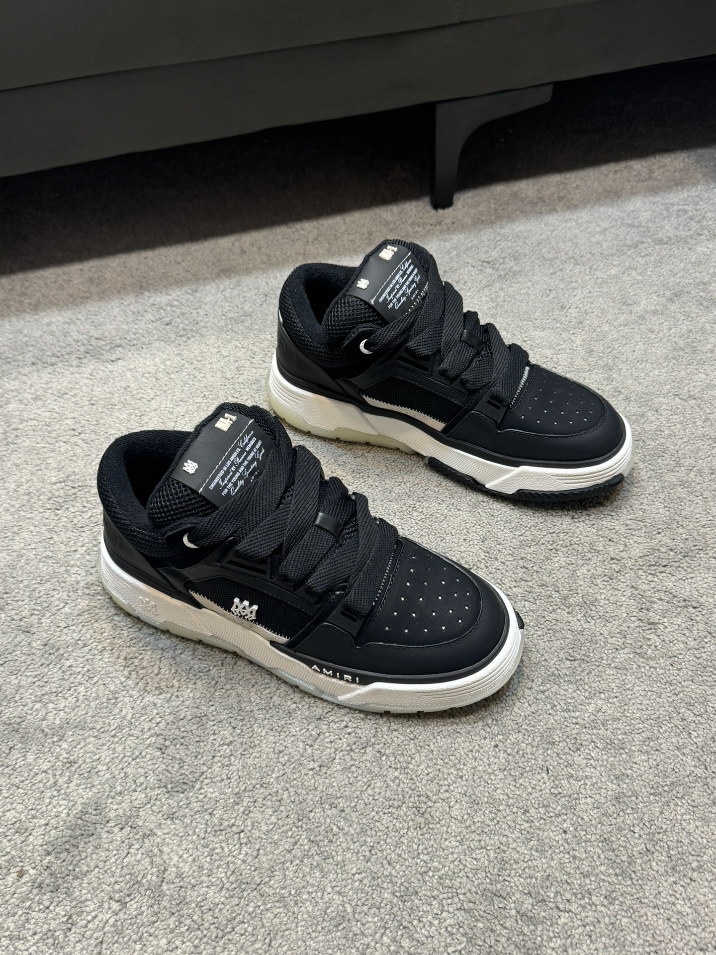 Top versión Amiri Emile nuevos zapatos de pan MA-1 Modelo de la pareja entrenadores casuales Zapatos