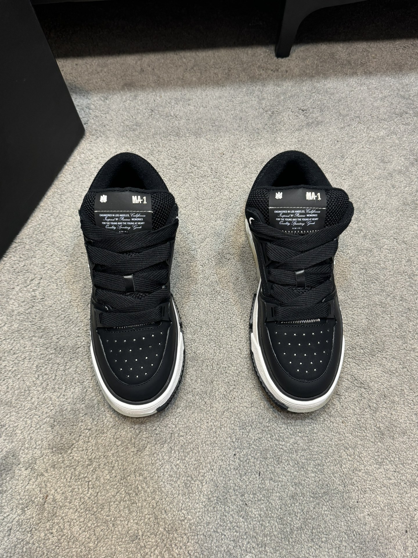Top versión Amiri Emile nuevos zapatos de pan MA-1 Modelo de la pareja entrenadores casuales Zapatos