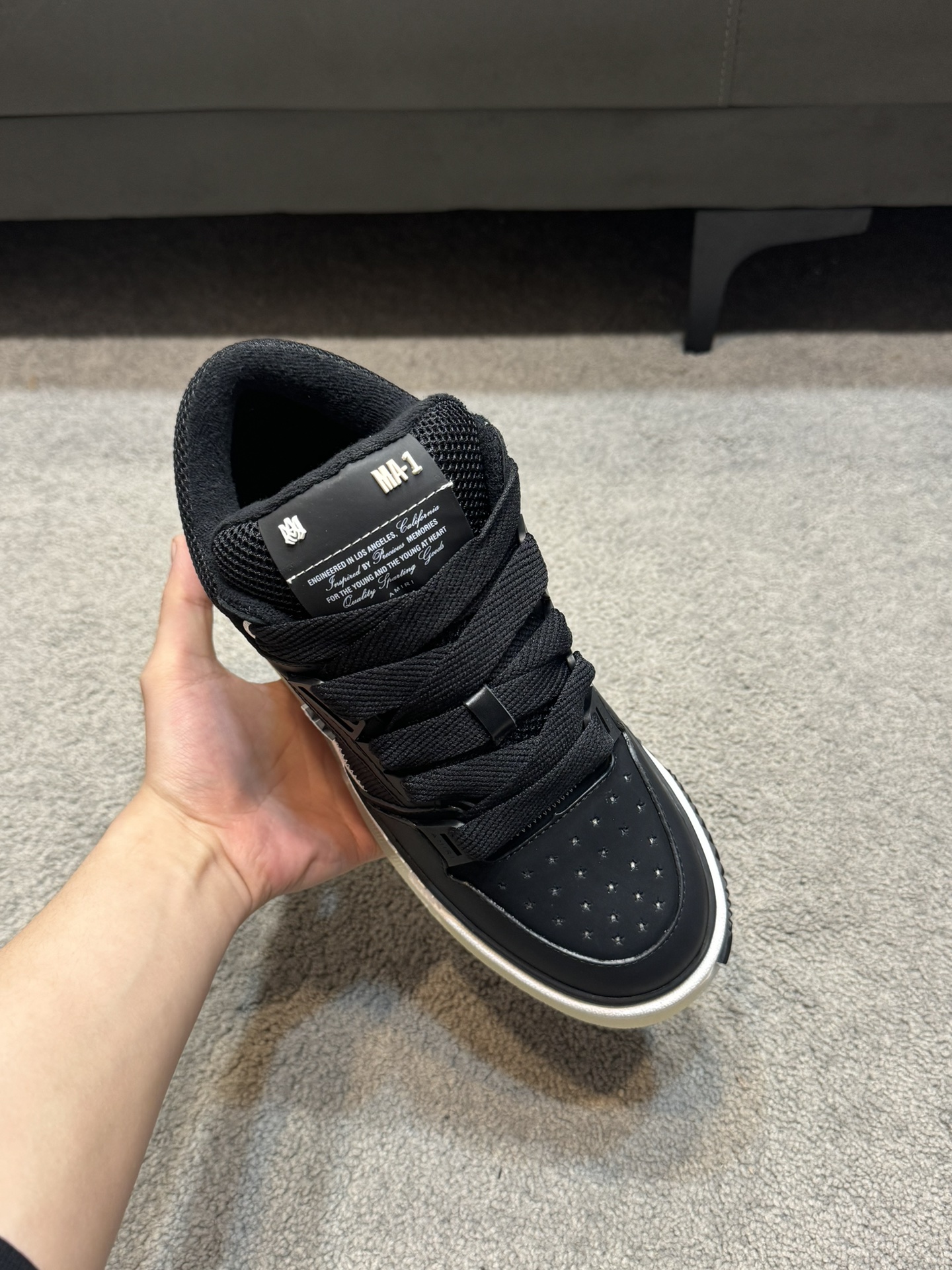 Top versión Amiri Emile nuevos zapatos de pan MA-1 Modelo de la pareja entrenadores casuales Zapatos