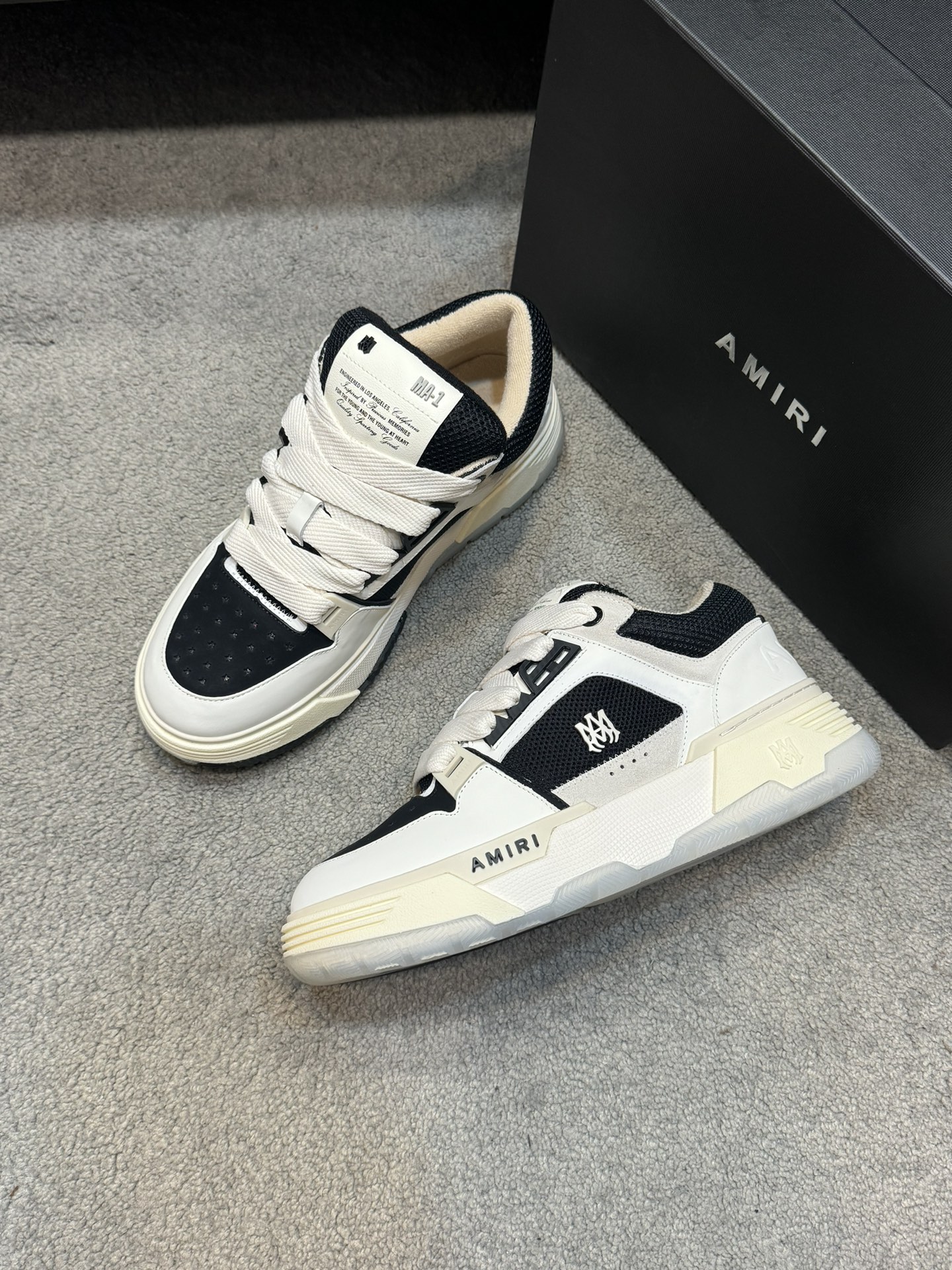 Top versión Amiri Emile nuevos zapatos de pan MA-1 Modelo de la pareja entrenadores casuales Zapatos