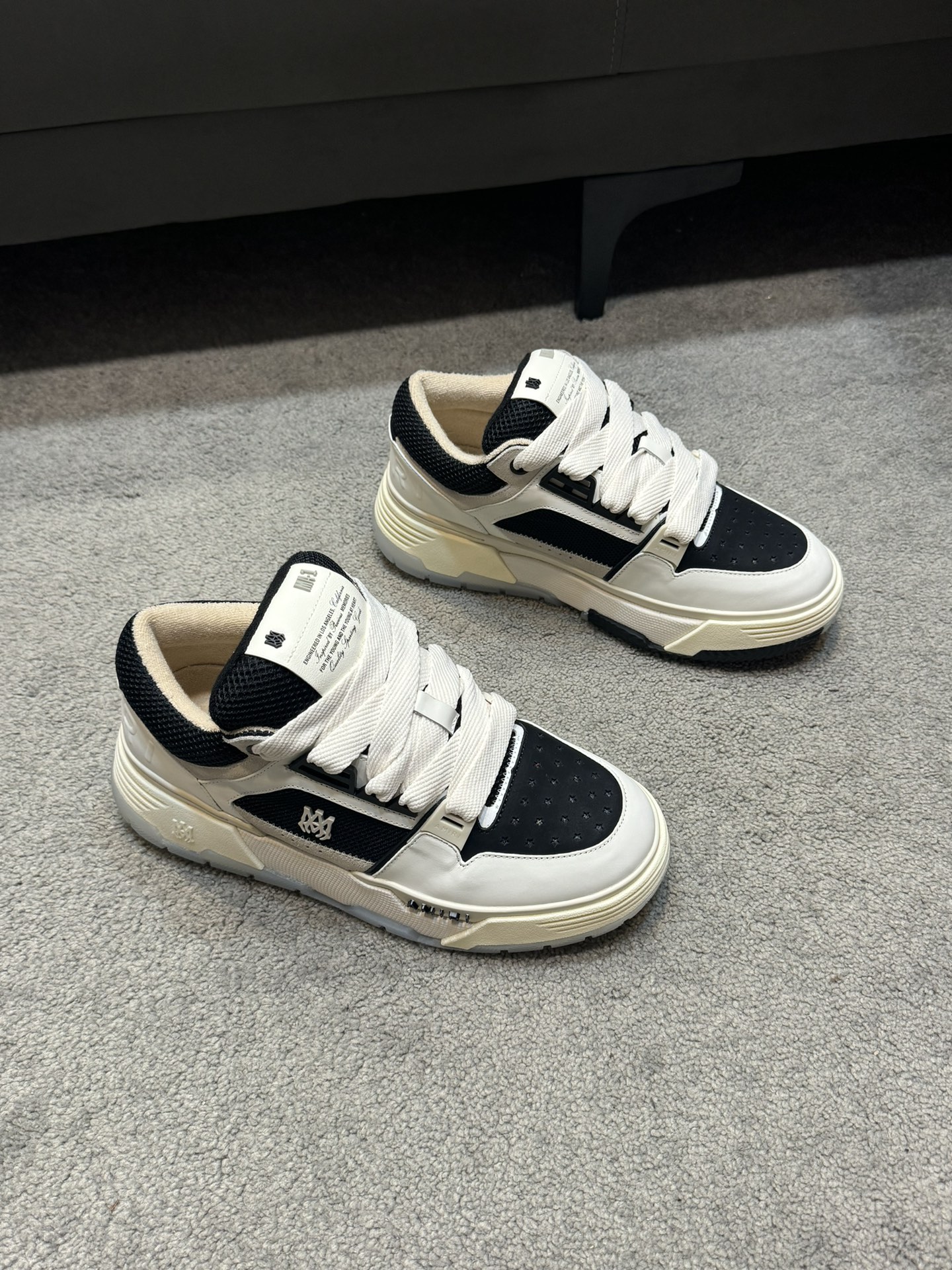 Top versión Amiri Emile nuevos zapatos de pan MA-1 Modelo de la pareja entrenadores casuales Zapatos