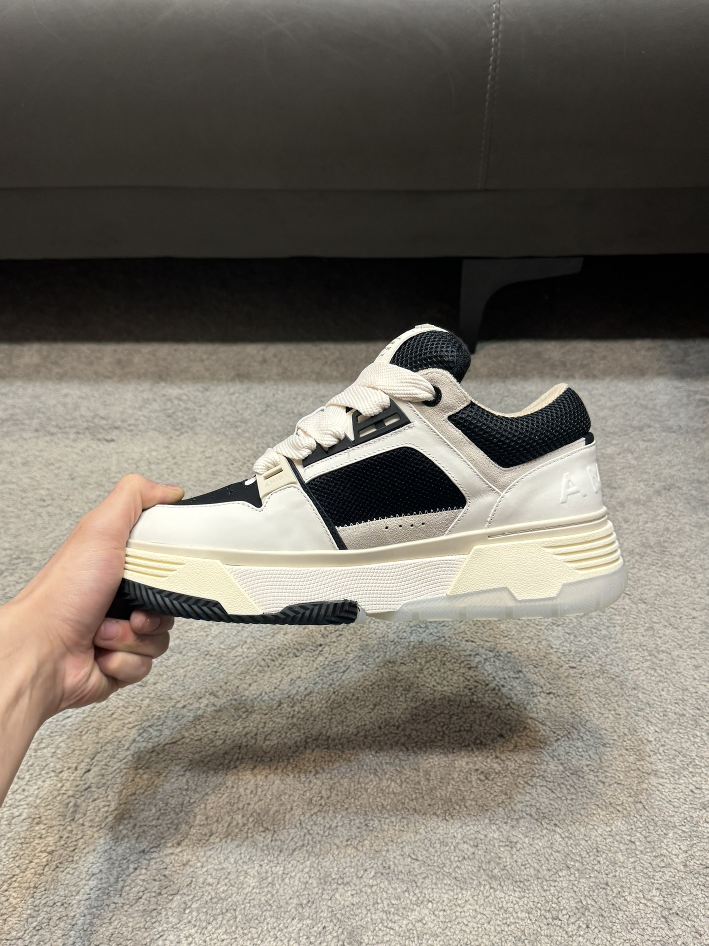 Top versión Amiri Emile nuevos zapatos de pan MA-1 Modelo de la pareja entrenadores casuales Zapatos