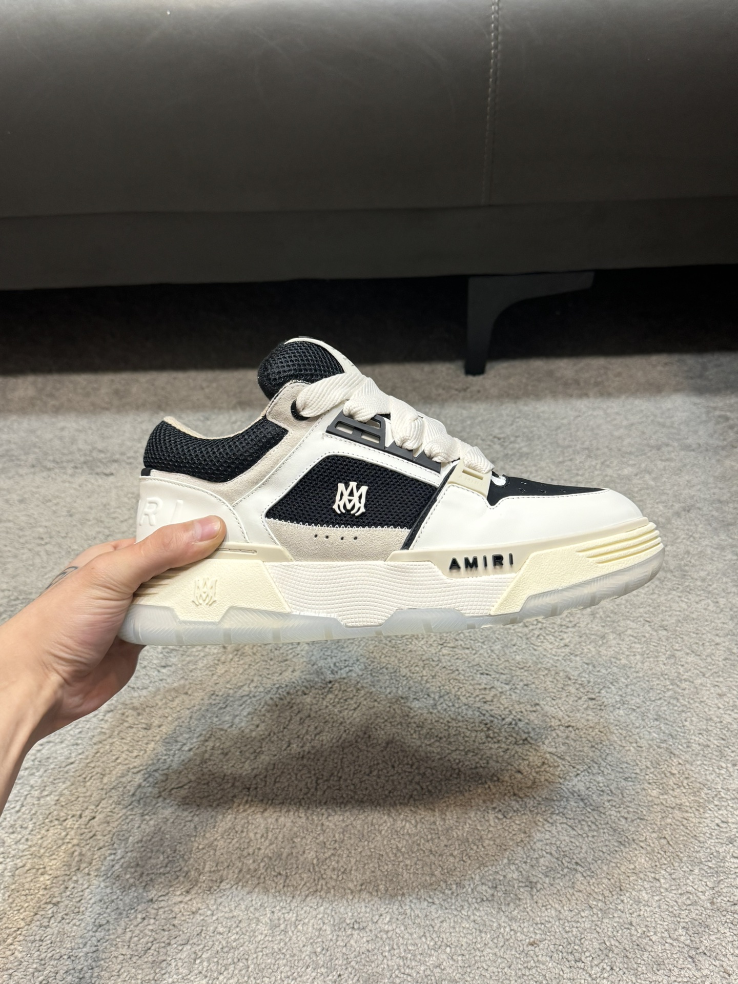 Top versión Amiri Emile nuevos zapatos de pan MA-1 Modelo de la pareja entrenadores casuales Zapatos