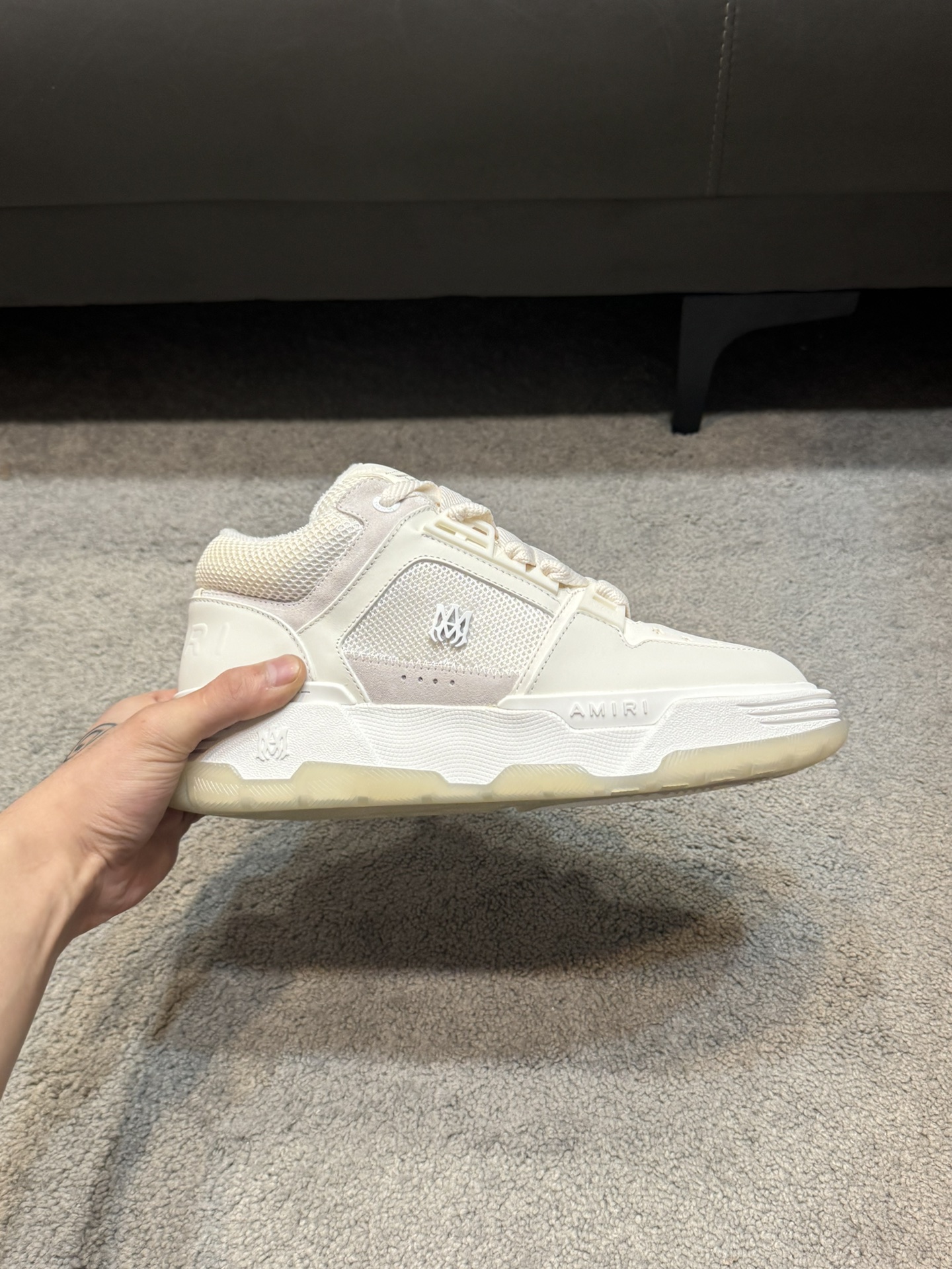 Top versión Amiri Emile nuevos zapatos de pan MA-1 Modelo de la pareja entrenadores casuales Zapatos