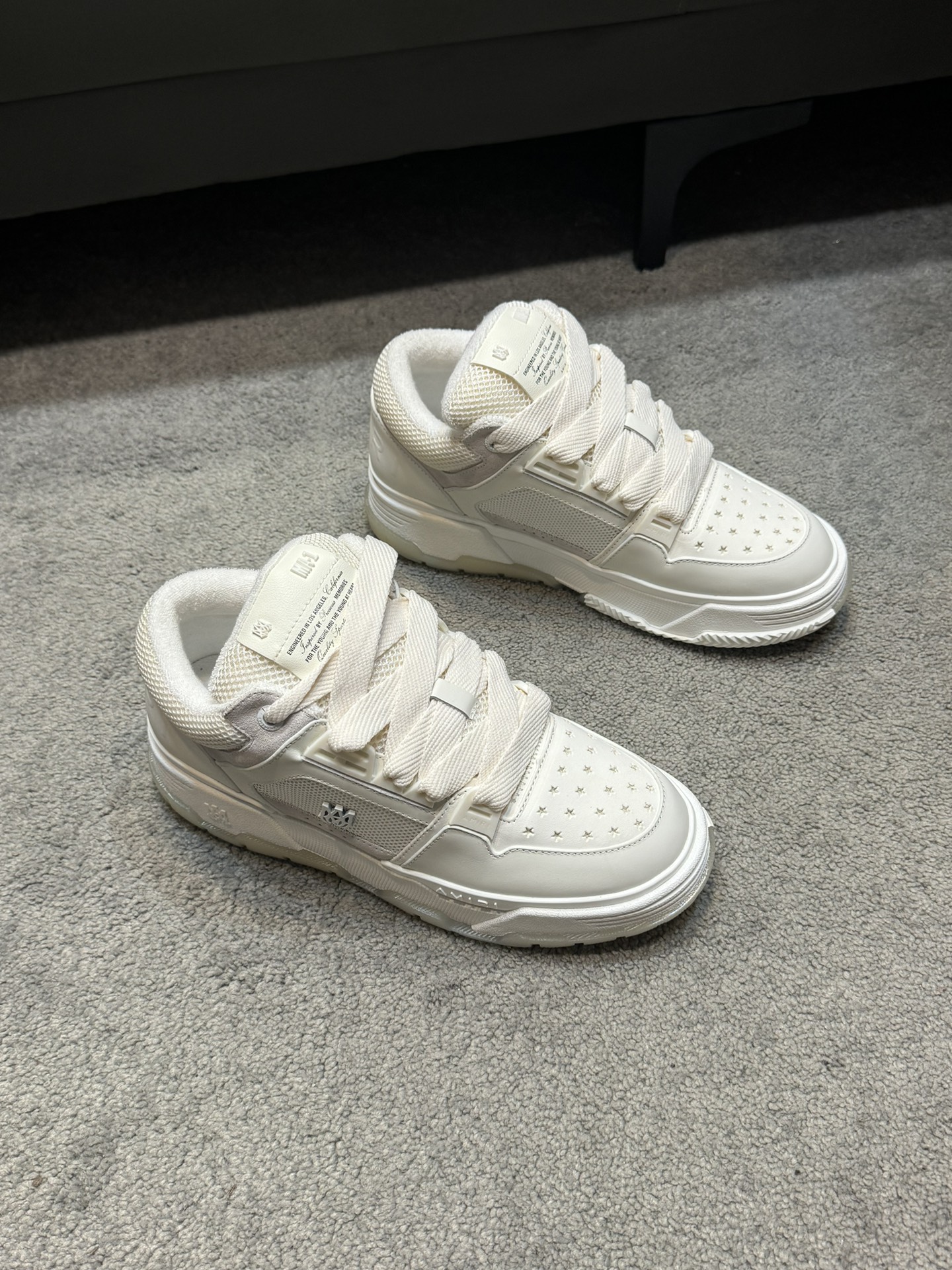 Top versión Amiri Emile nuevos zapatos de pan MA-1 Modelo de la pareja entrenadores casuales Zapatos