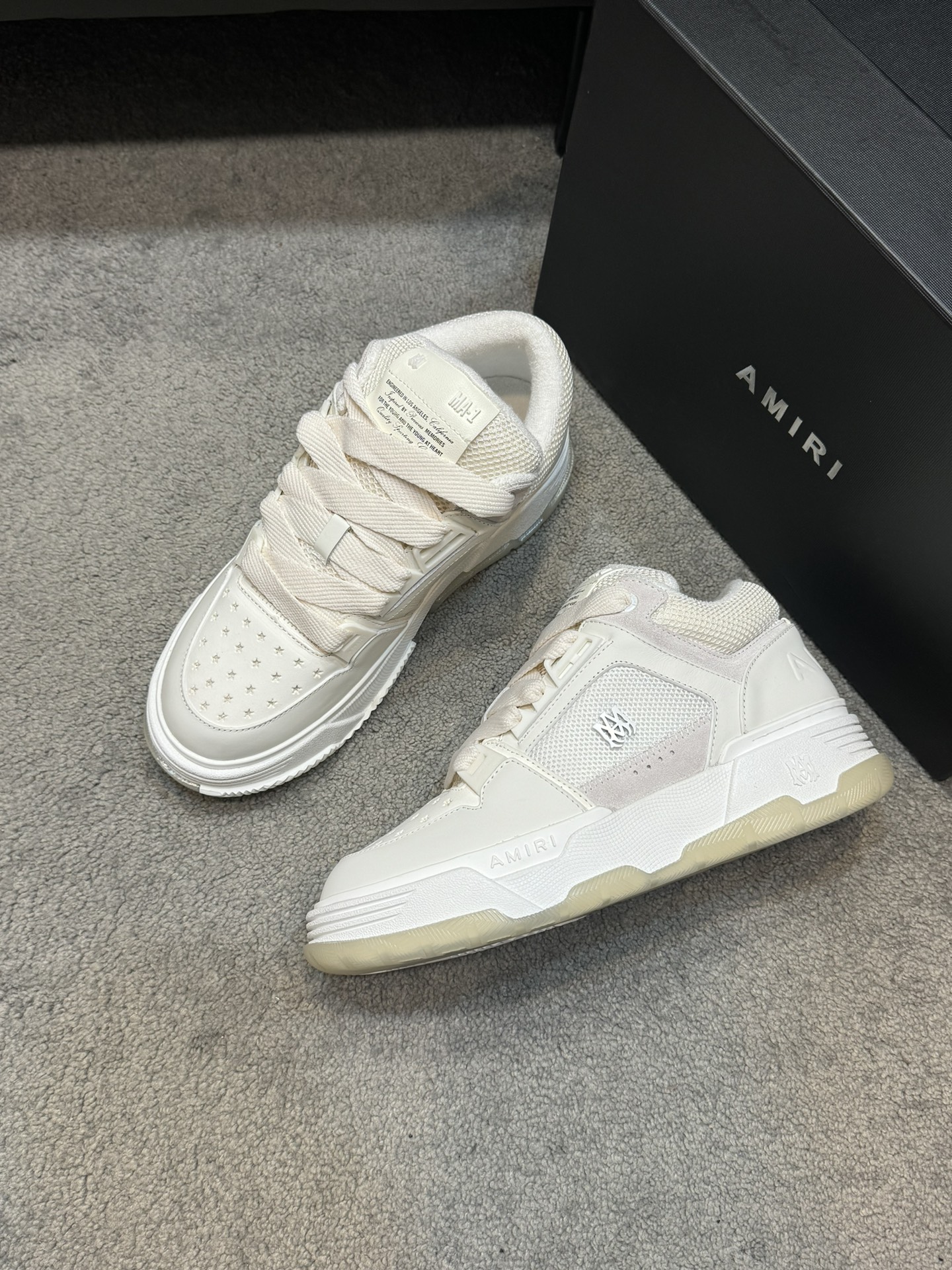 Top versión Amiri Emile nuevos zapatos de pan MA-1 Modelo de la pareja entrenadores casuales Zapatos