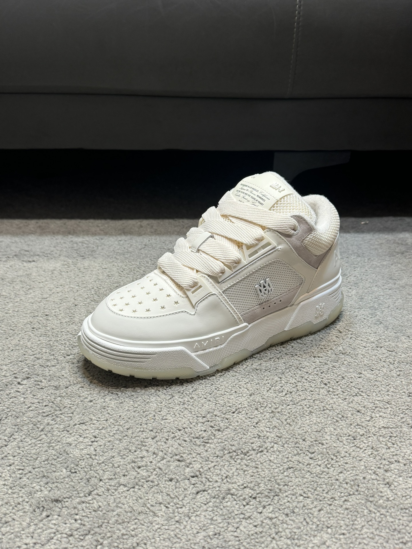 Top versión Amiri Emile nuevos zapatos de pan MA-1 Modelo de la pareja entrenadores casuales Zapatos