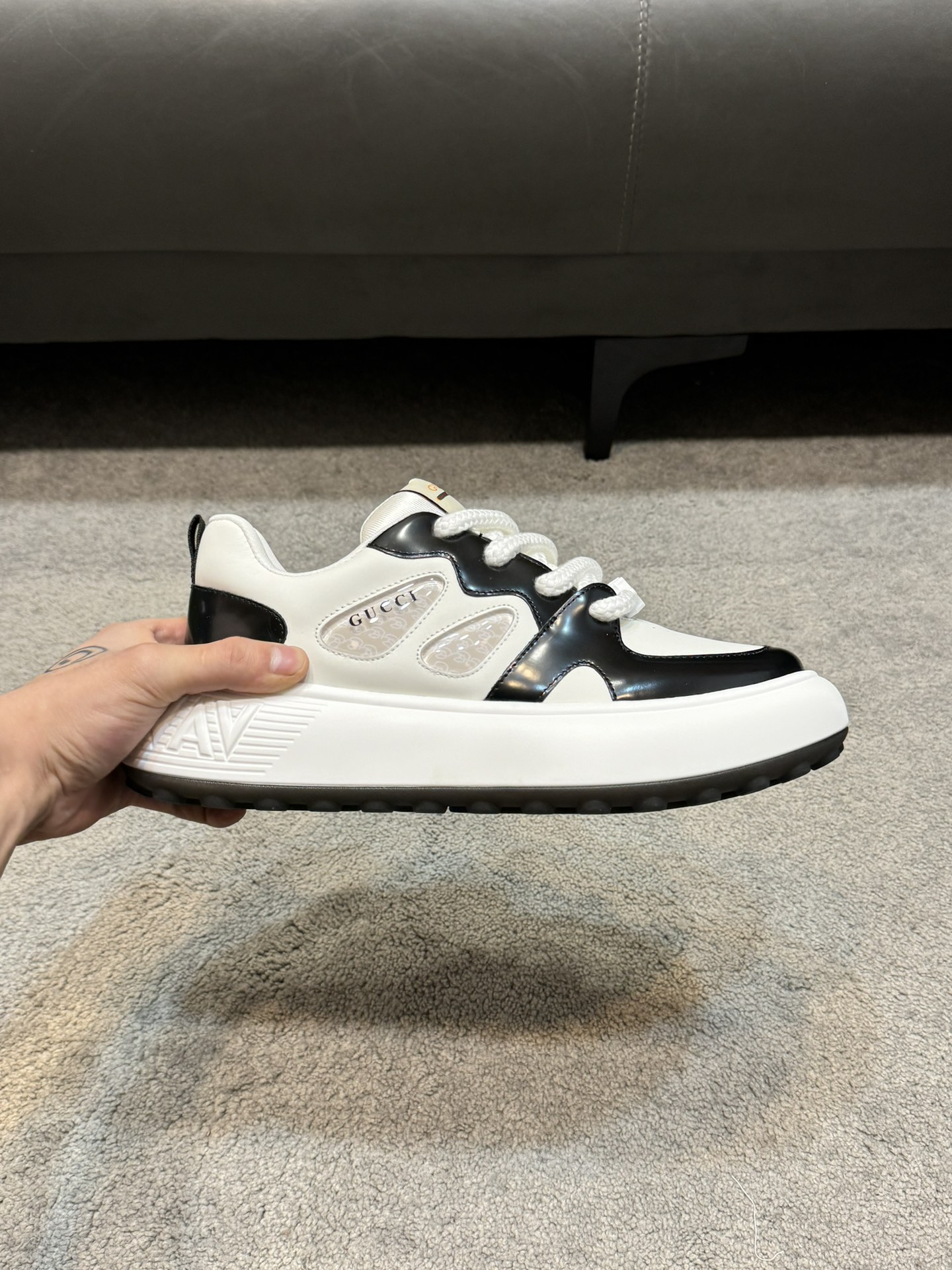 [Gucci] Gucci calidad de gama alta Original único de alta zapatillas de deporte casuales Parte super