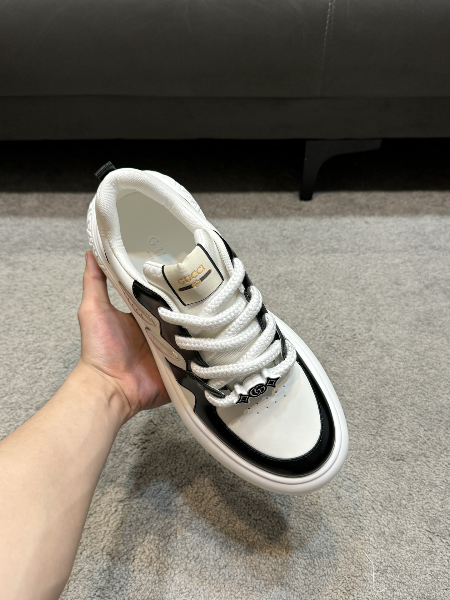 [Gucci] Gucci calidad de gama alta Original único de alta zapatillas de deporte casuales Parte super