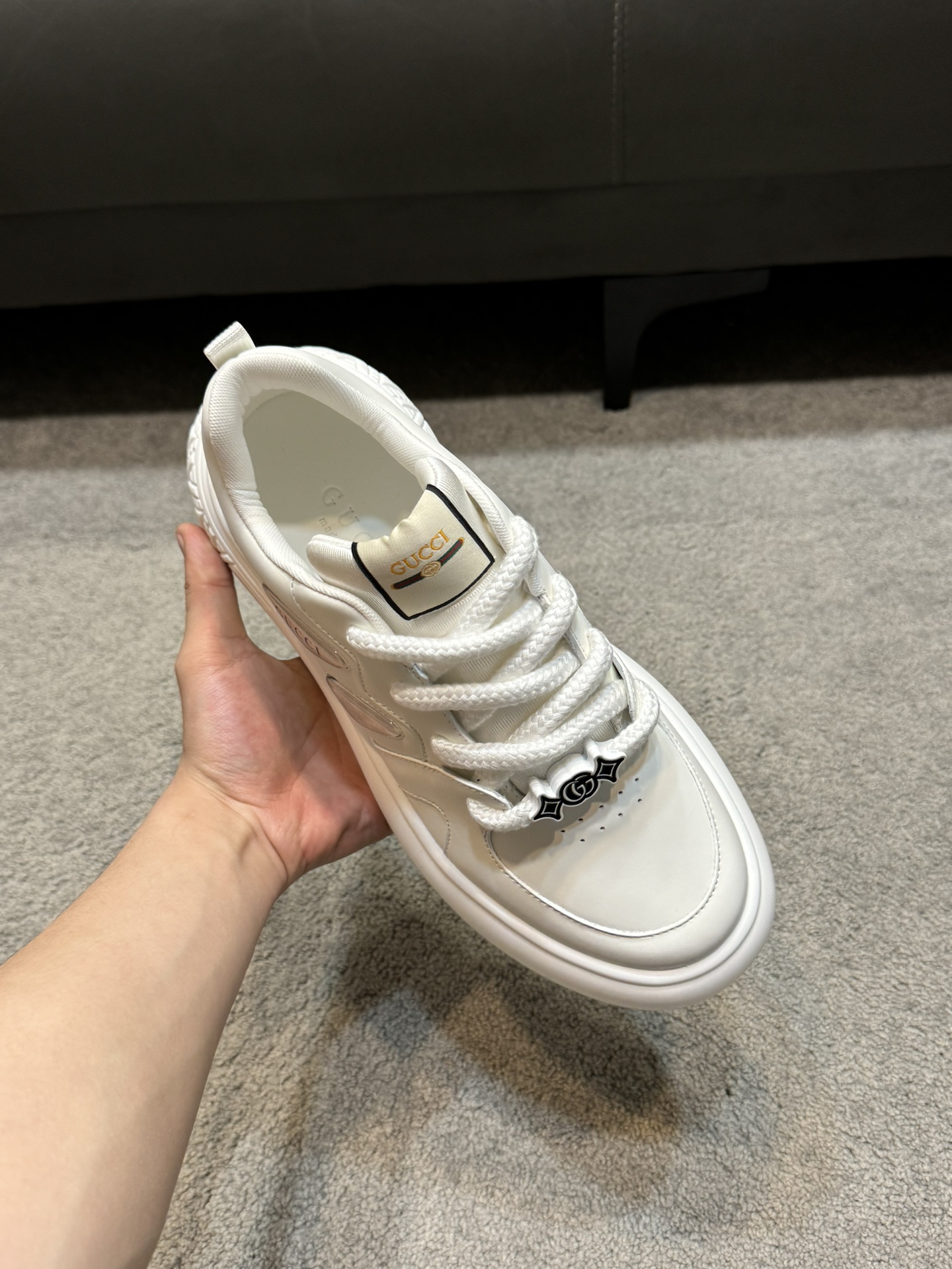 [Gucci] Gucci calidad de gama alta Original único de alta zapatillas de deporte casuales Parte super