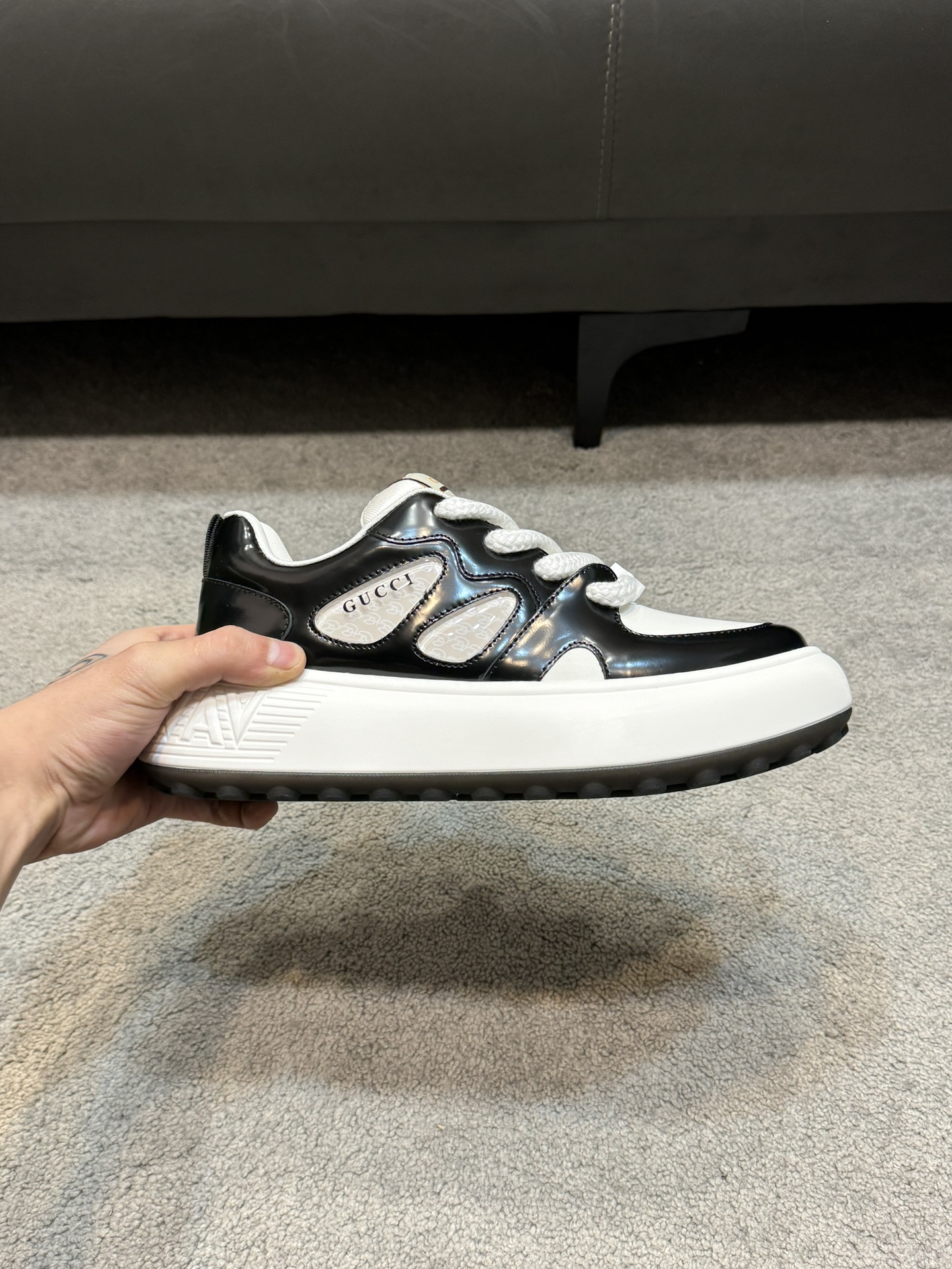 [Gucci] Gucci calidad de gama alta Original único de alta zapatillas de deporte casuales Parte super