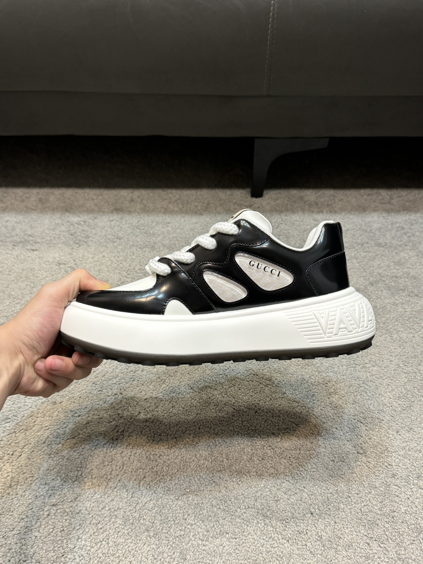 [Gucci] Gucci calidad de gama alta Original único de alta zapatillas de deporte casuales Parte super