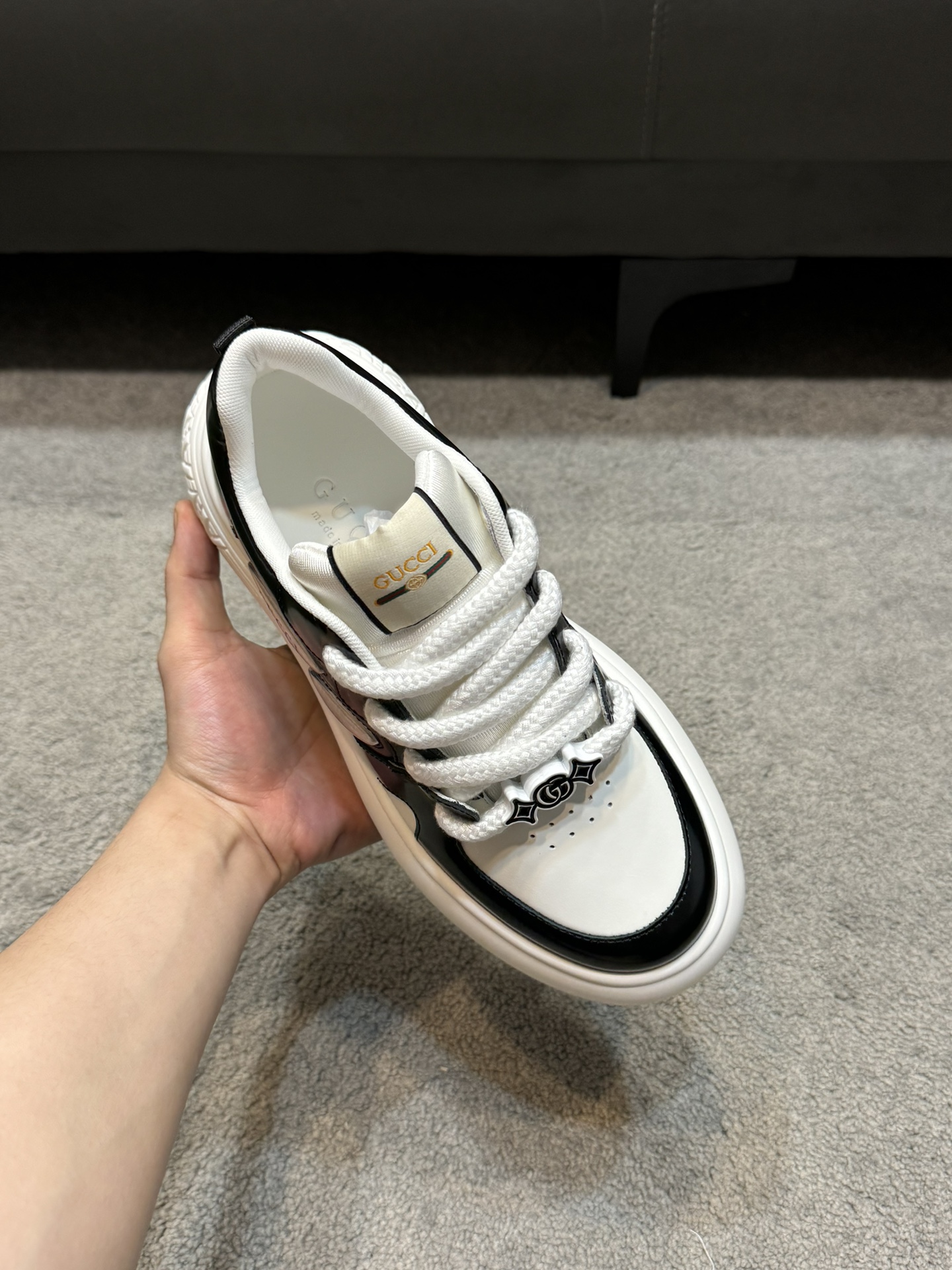[Gucci] Gucci calidad de gama alta Original único de alta zapatillas de deporte casuales Parte super
