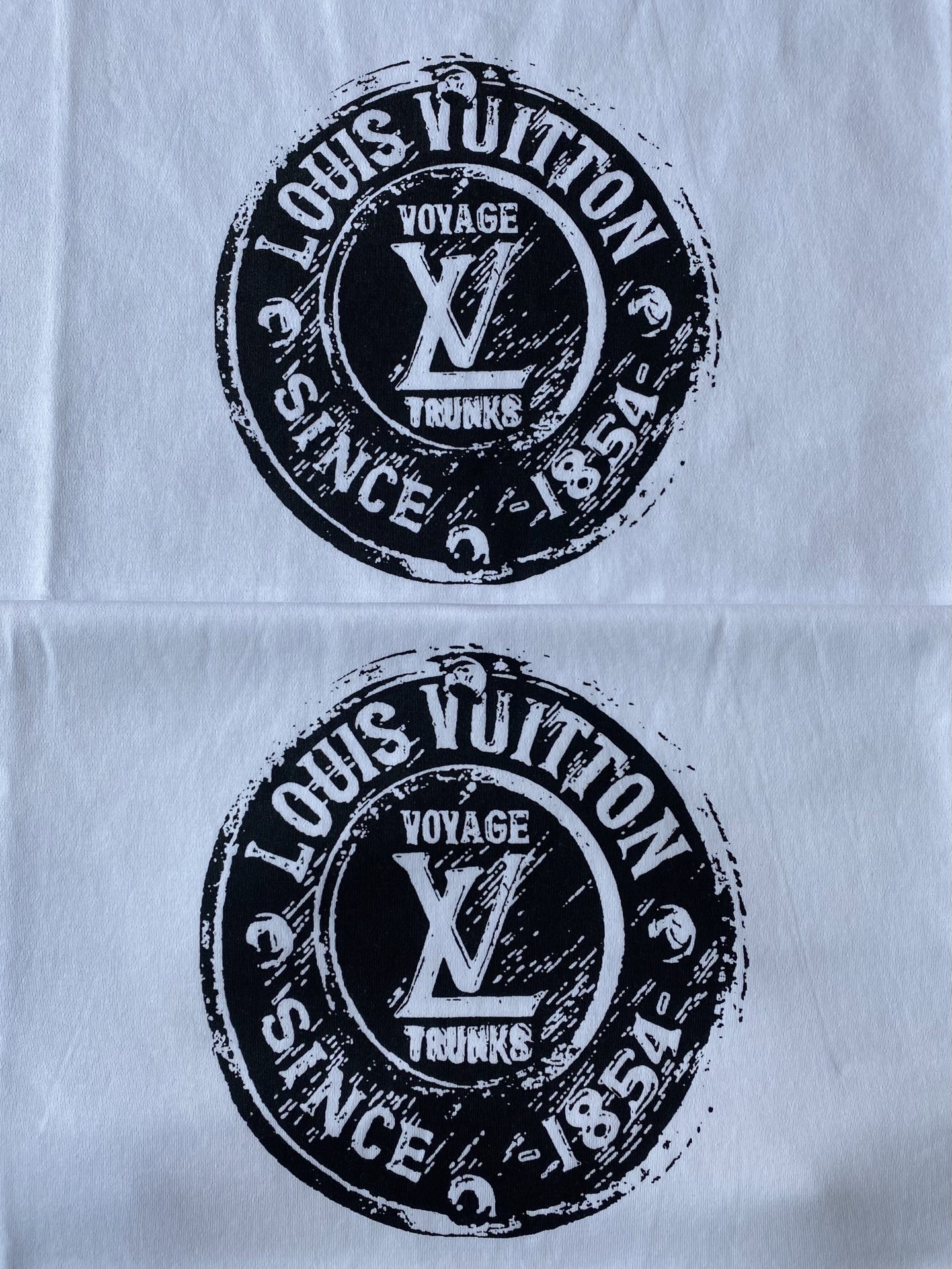 Louis Vuitton Voyage Trunk White Cotton T-Shirt, Crew Neck, Short Sleeve 2 i1743848527126 2436 0 1