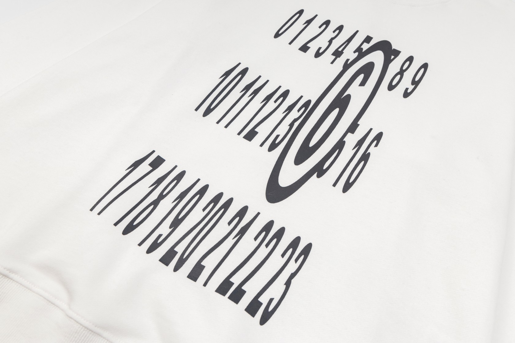 Maison Margiela MM6 Loose-Form Digital Printing Circle Collars in Black and White - 图片 6