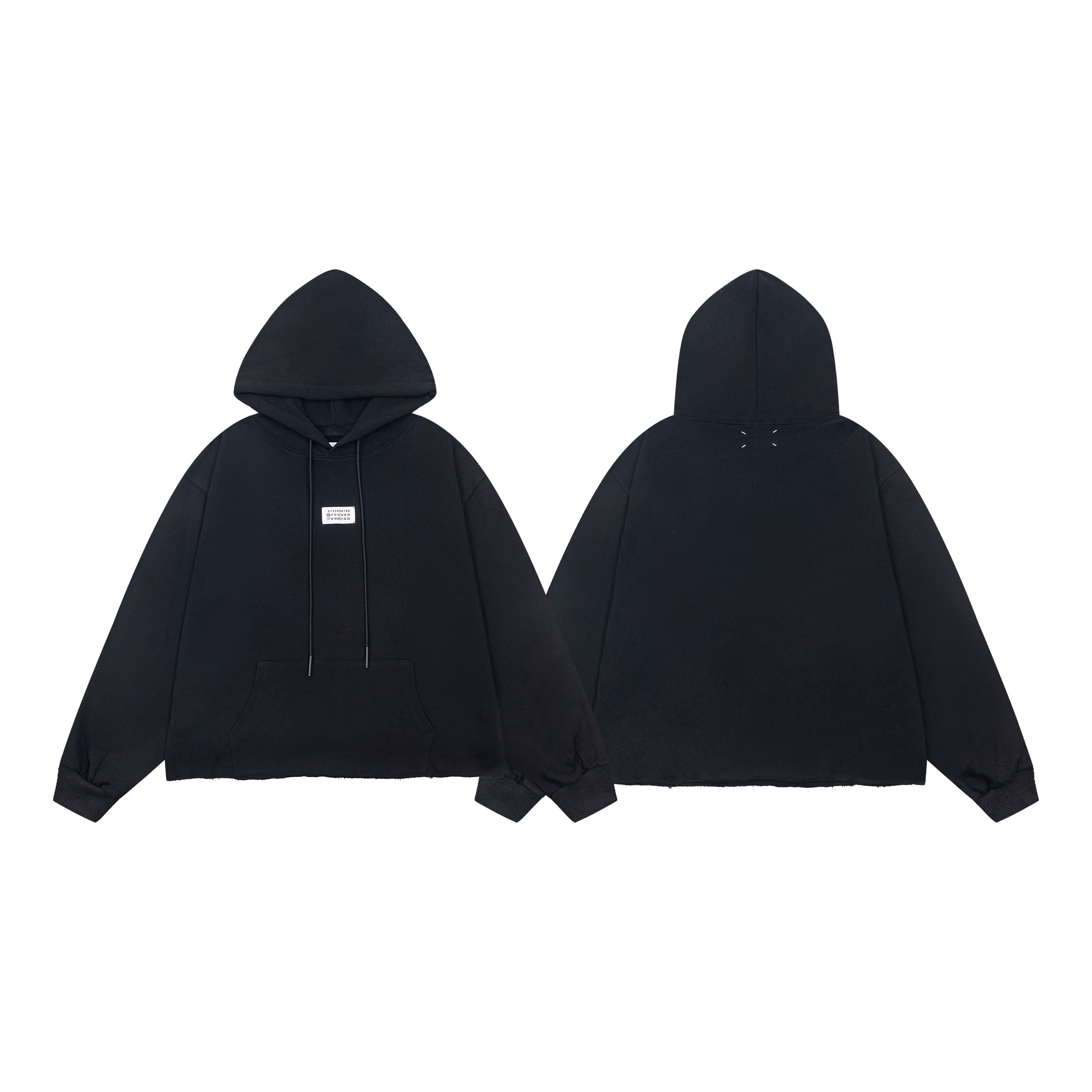 Maison Margiela Loose Calendar Digital Badge Coat in Black, All-Tropical Fur, Various Sizes