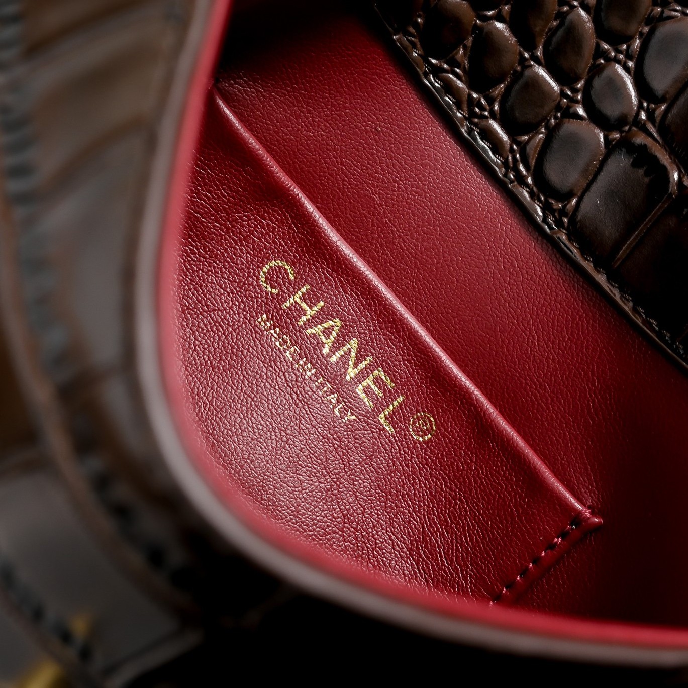 🌾Chanel 26A鳄鱼纹迷你手提口盖包 26A高级手工坊鳄鱼纹“马鞍包”复古流畅马鞍造型轮廓，氛围感一绝‼️‼️‼️