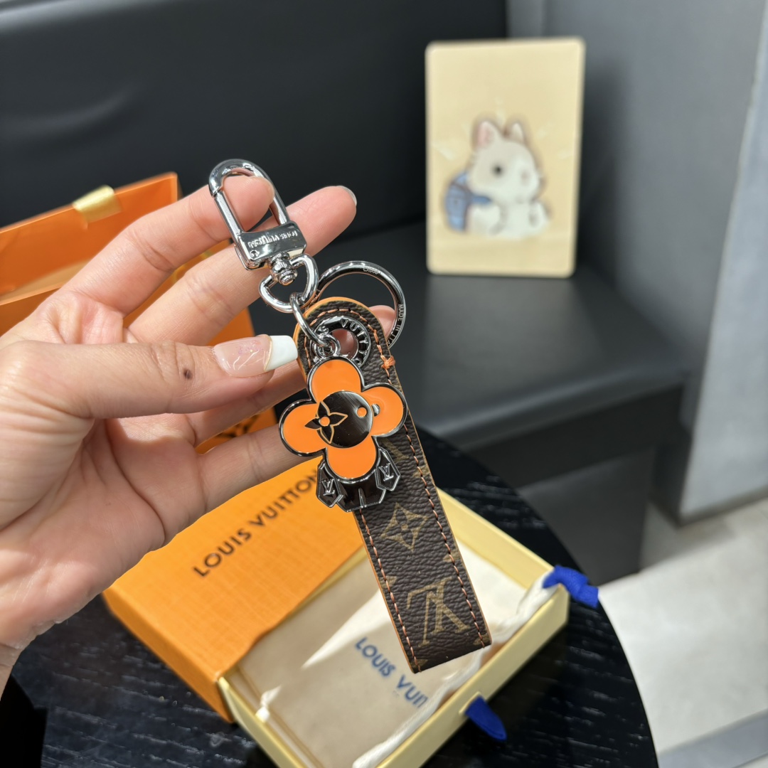 Close-up of Monogram Eclipse canvas on the keychain