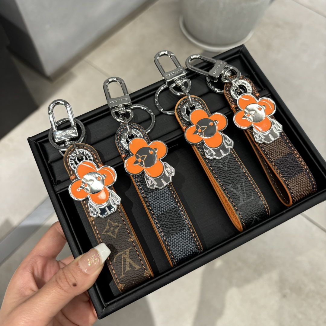 Enamel keychain side profile