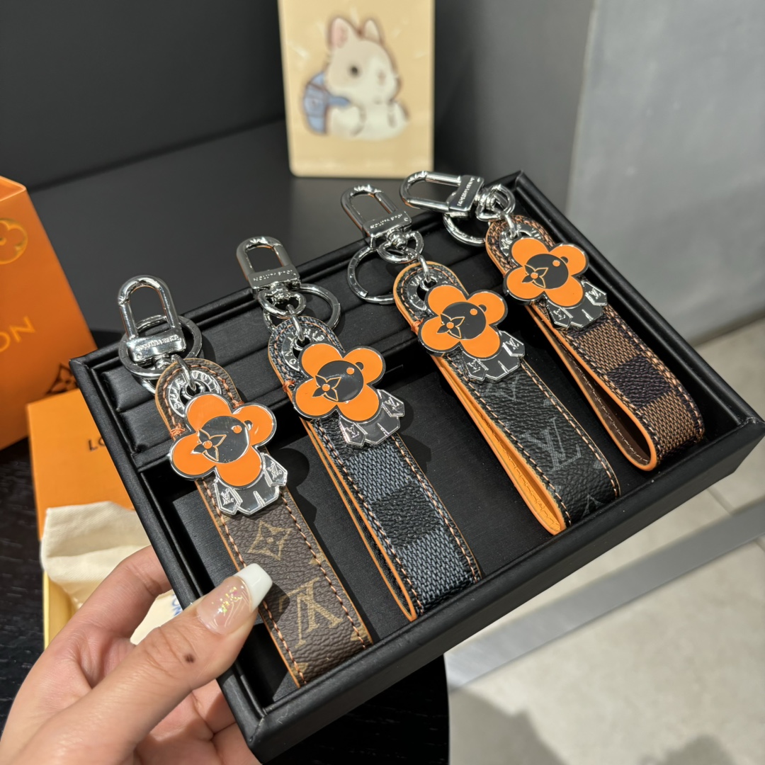 Close-up of enamel keychain