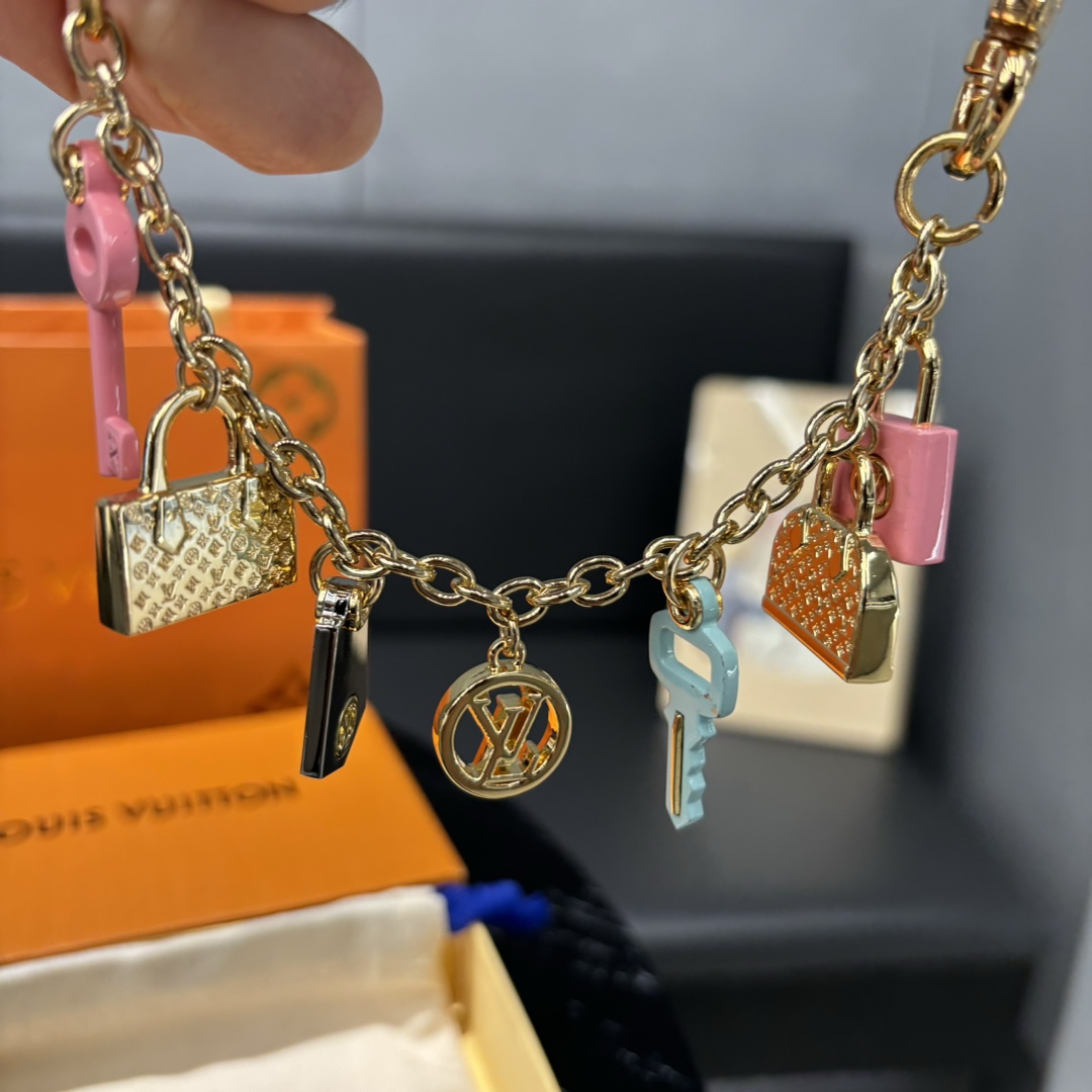 Leather keychain in hand