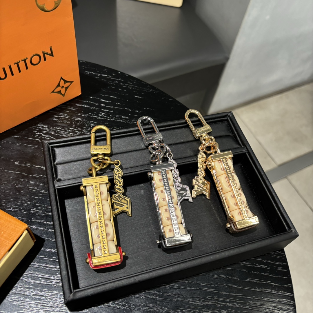 Leather Keychain as a gift, presented