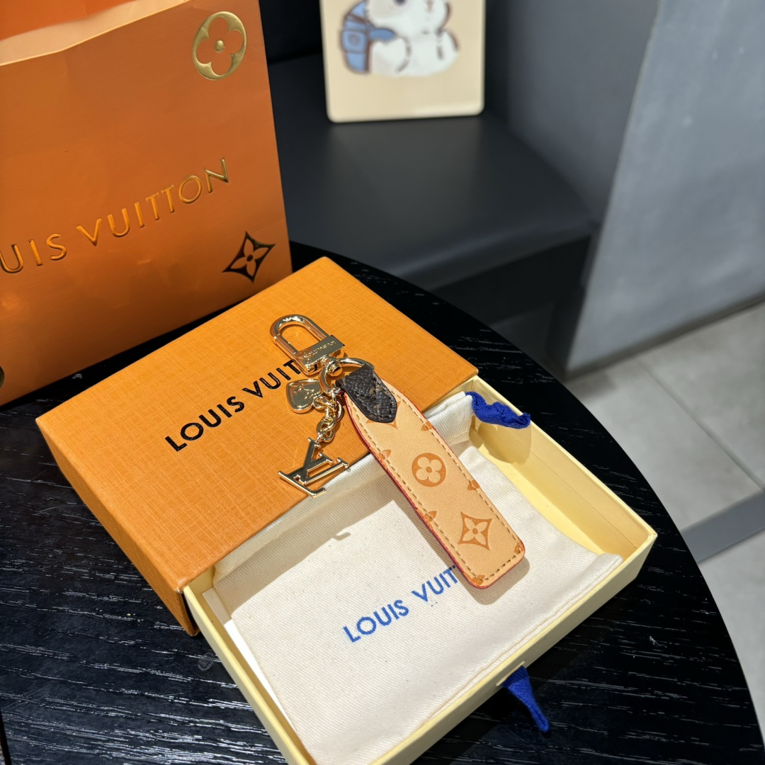 Louis Vuitton All Black Keychain in Use