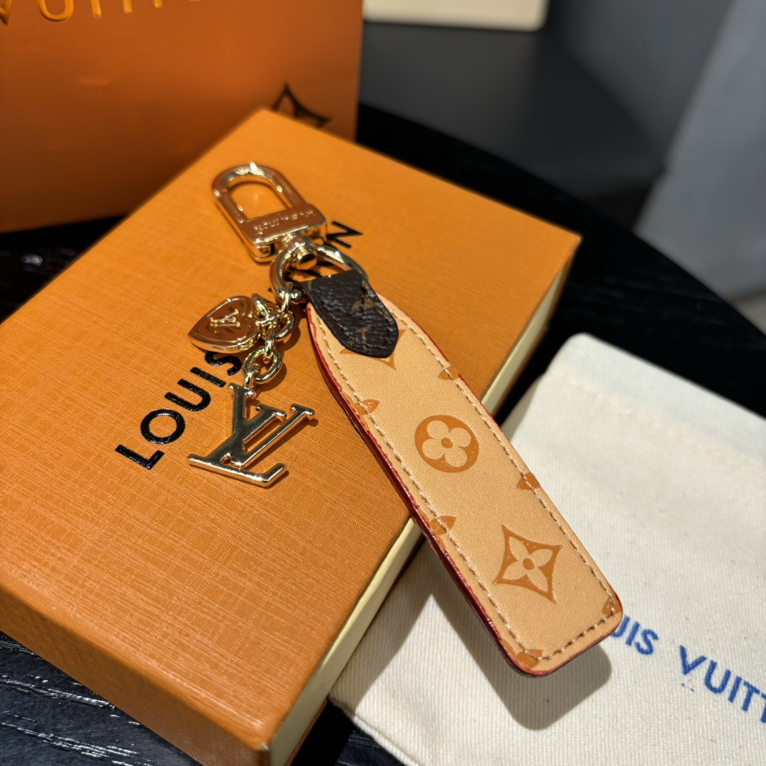 Louis Vuitton All Black Keychain Side View