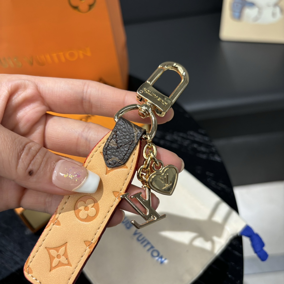 Louis Vuitton All Black Keychain Key Ring Detail
