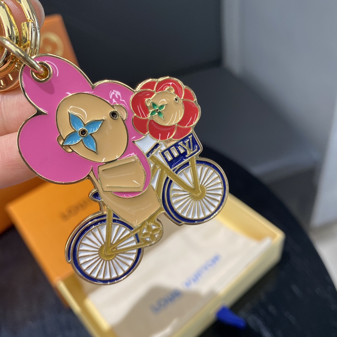 Detail view of luxury keychain