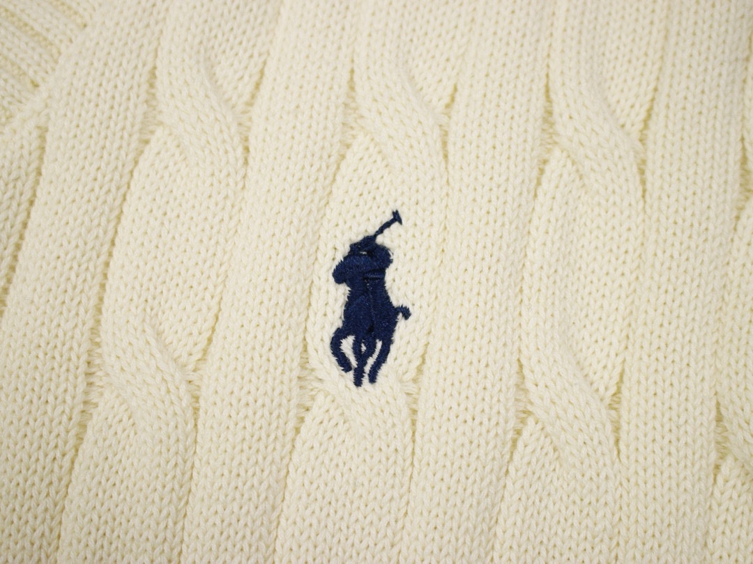 Ralph Lauren Classic Horse-Embroidered Knit Sweater with High-Density Logo Embroidery - 图片 5