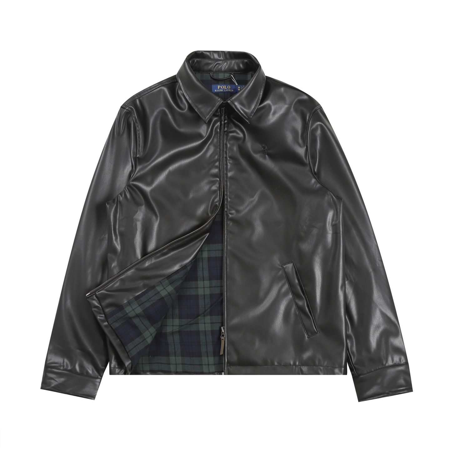 Polo Ralph Lauren Classic Zipper Long Sleeve Jacket in Black with Custom Details - 图片 2