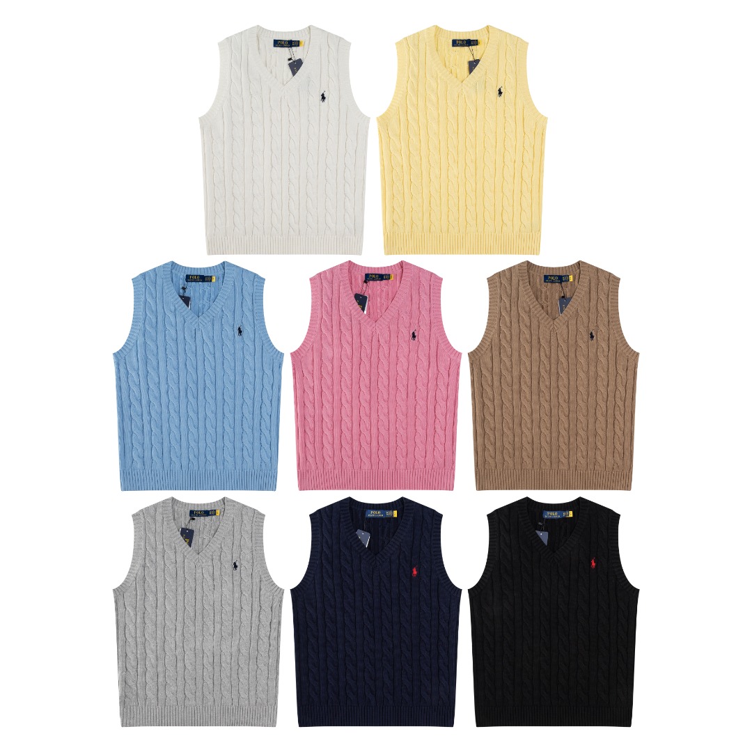 “High-Quality Women’s Suit with V-Collar Vest and Sleeveless Sweater by Ralph Lauren”