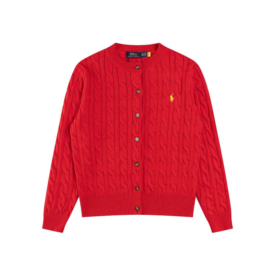 #R93 RALPH LAUREN拉夫劳伦十二色经典小标刺绣logo七扣针织绞花开衫毛衣女装上衣 胸口高密度LOGO刺绣,吊牌辅料原版定制.采用纯棉纱线纯棉亲肤舒适,小标战马刺绣麻花纽扣开衫毛衣🐎高品质 跟着博主学穿搭!来一件拉夫劳伦绞花毛衣吧,爆红之后超级难买的系列,官网一件难求,简单实穿慵懒宽松感,加厚面料更有质感,手感柔软细腻,版型宽松,不管是单穿还是叠穿,简单一件就能穿出不同风格的时尚感! 颜色: 白色 黄色 粉色 浅蓝 彩蓝 紫色 卡其 灰色 红色 深灰色 藏青色 黑色 肩宽 胸围 衣长 袖长