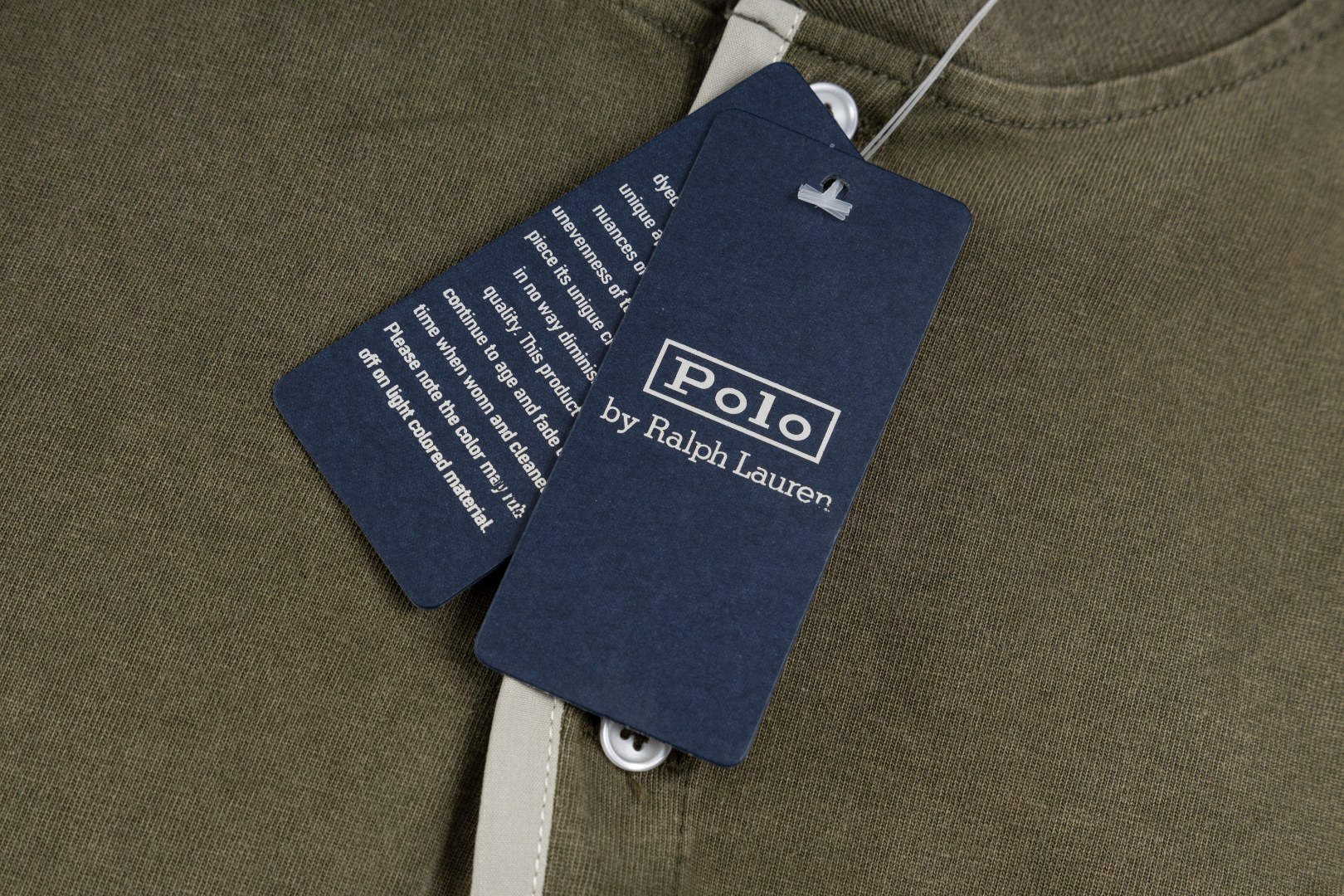 Ralph Lauren Ralph Lauren拉夫劳伦水洗重工磨毛做旧亨利立领开胸 长袖打底衫 薄款卫衣