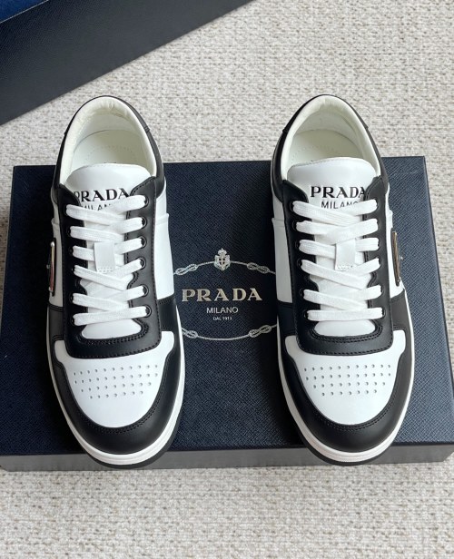 Prada Men's Nappa Leather Low-Top Sneakers - Sporty, Contemporary Design 1 Prada Men's Nappa Leather Low-Top Sneakers - Sporty, Contemporary Design