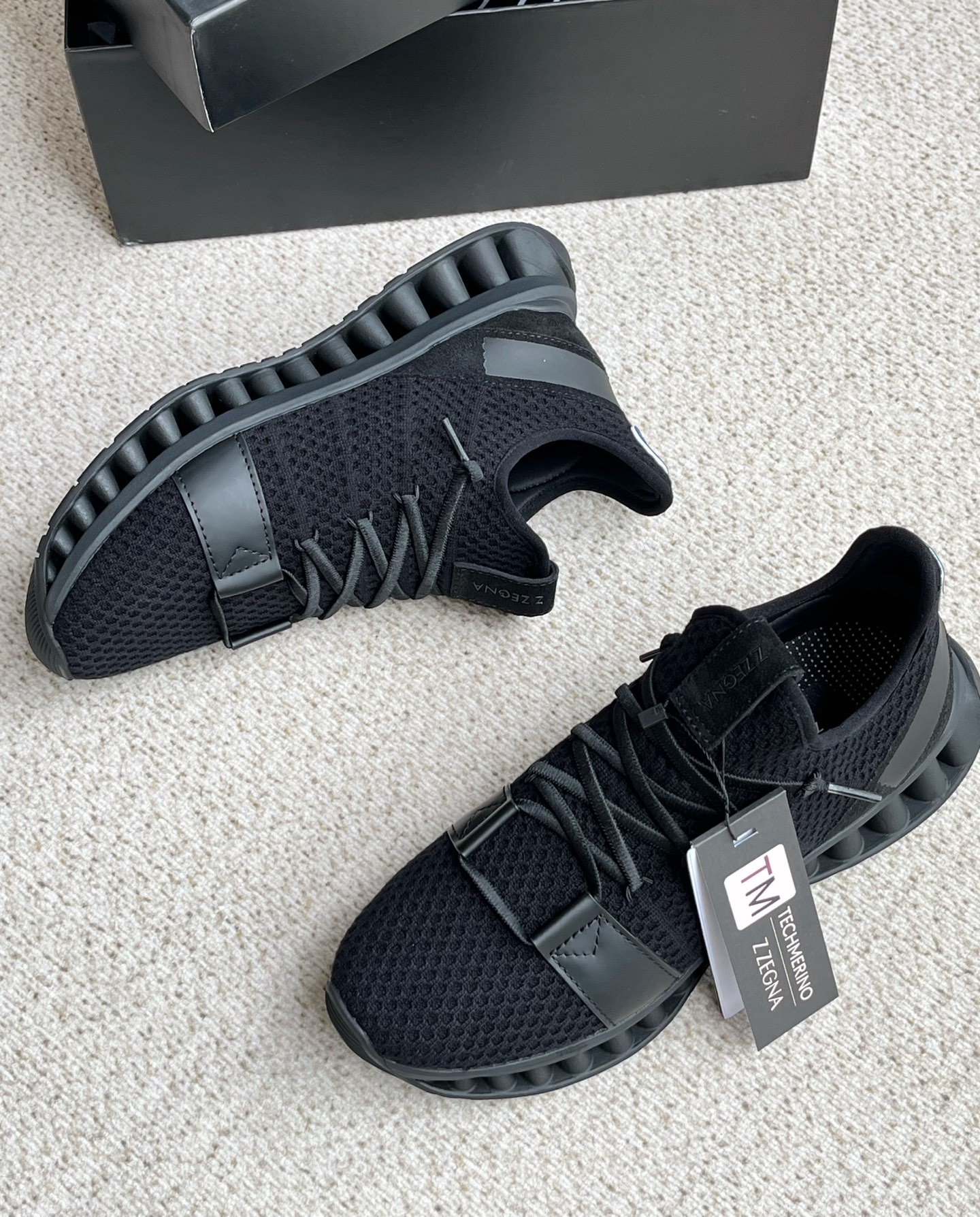 Nuevo Zegna Zegna Lhtgo Mocasines para hombre de lana TM A-Maze, suela Vibram de lana TM! Porque es 
