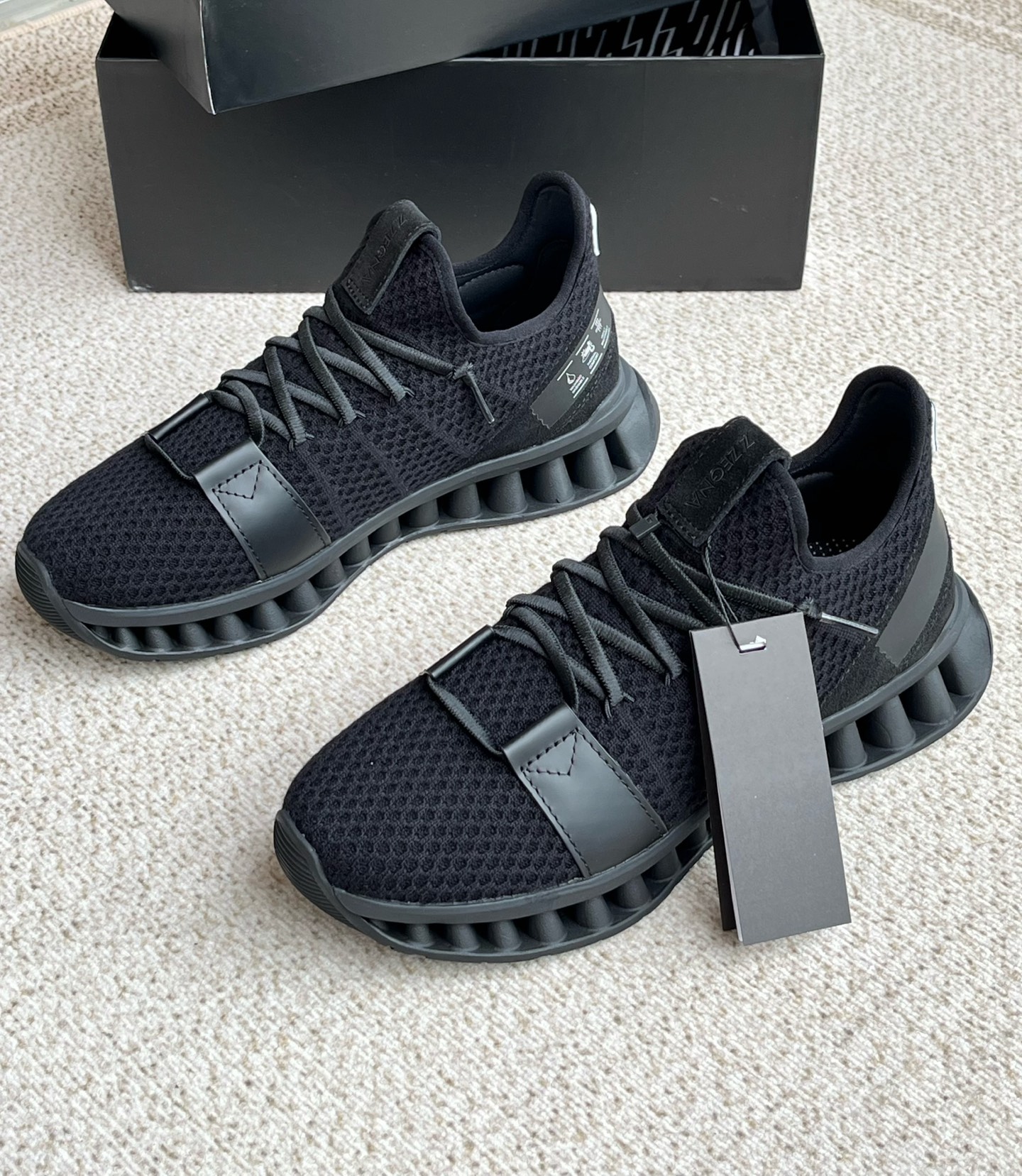 Nuevo Zegna Zegna Lhtgo Mocasines para hombre de lana TM A-Maze, suela Vibram de lana TM! Porque es 