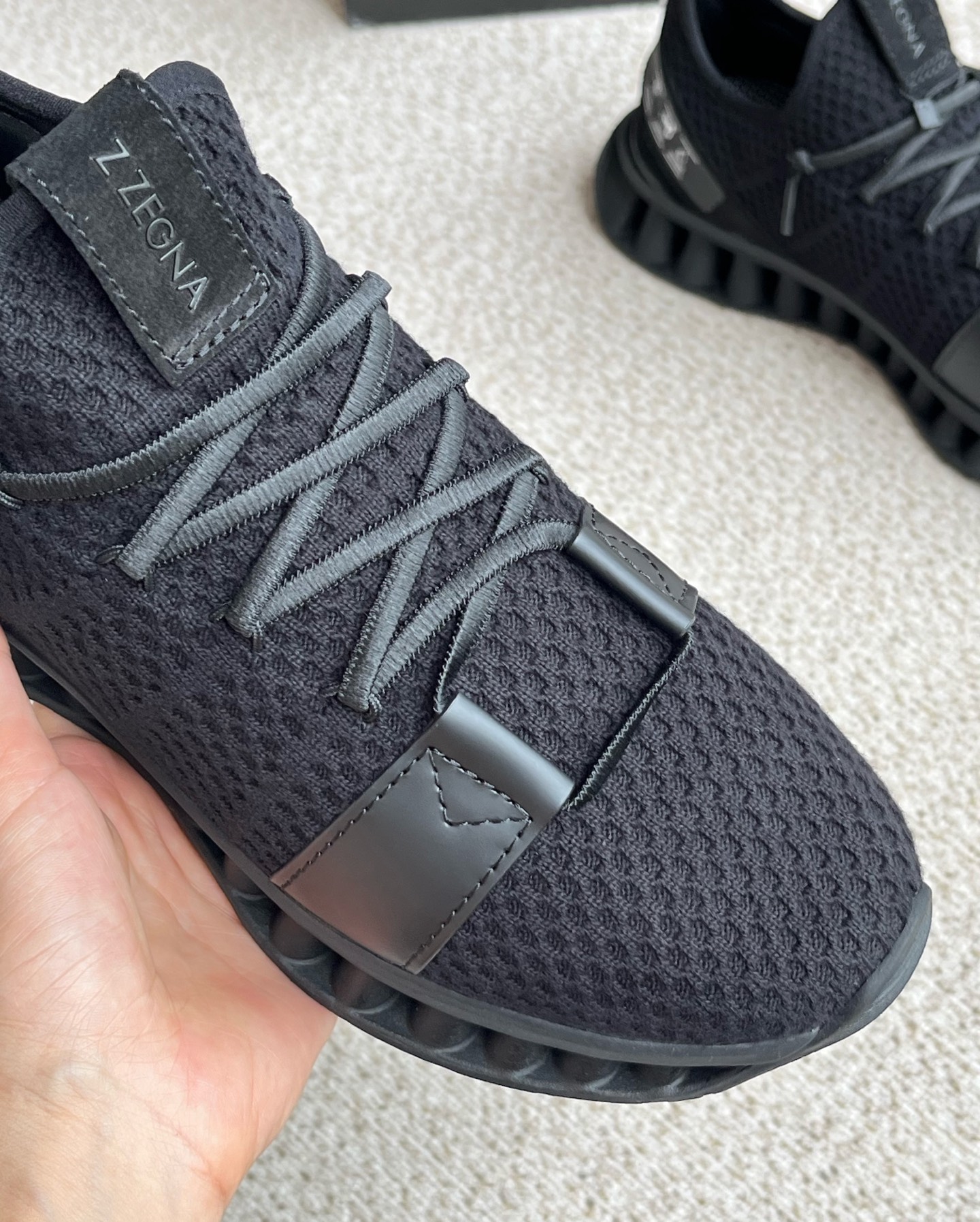 Nuevo Zegna Zegna Lhtgo Mocasines para hombre de lana TM A-Maze, suela Vibram de lana TM! Porque es 