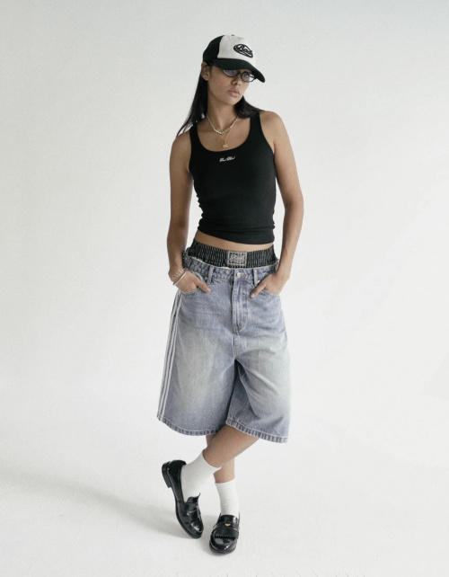 BADBLOO Women's Denim Bermuda Shorts Casual Loose Fit Jean Shorts 1 BADBLOO Women's Denim Bermuda Shorts Casual Loose Fit Jean Shorts
