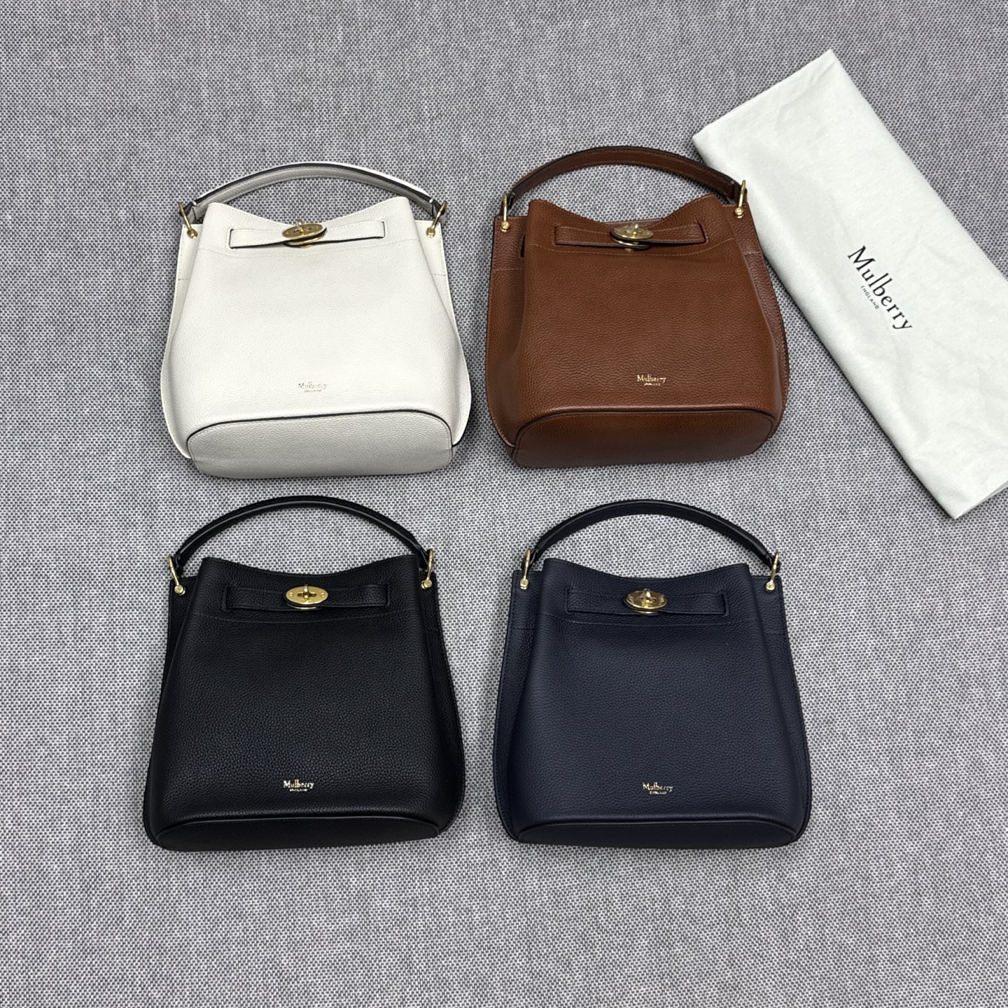 The purchase-grade mulberry Islington bucket bag has been shipped. It has a refined silhouette and a deeper and enlarged inner space, making it v
