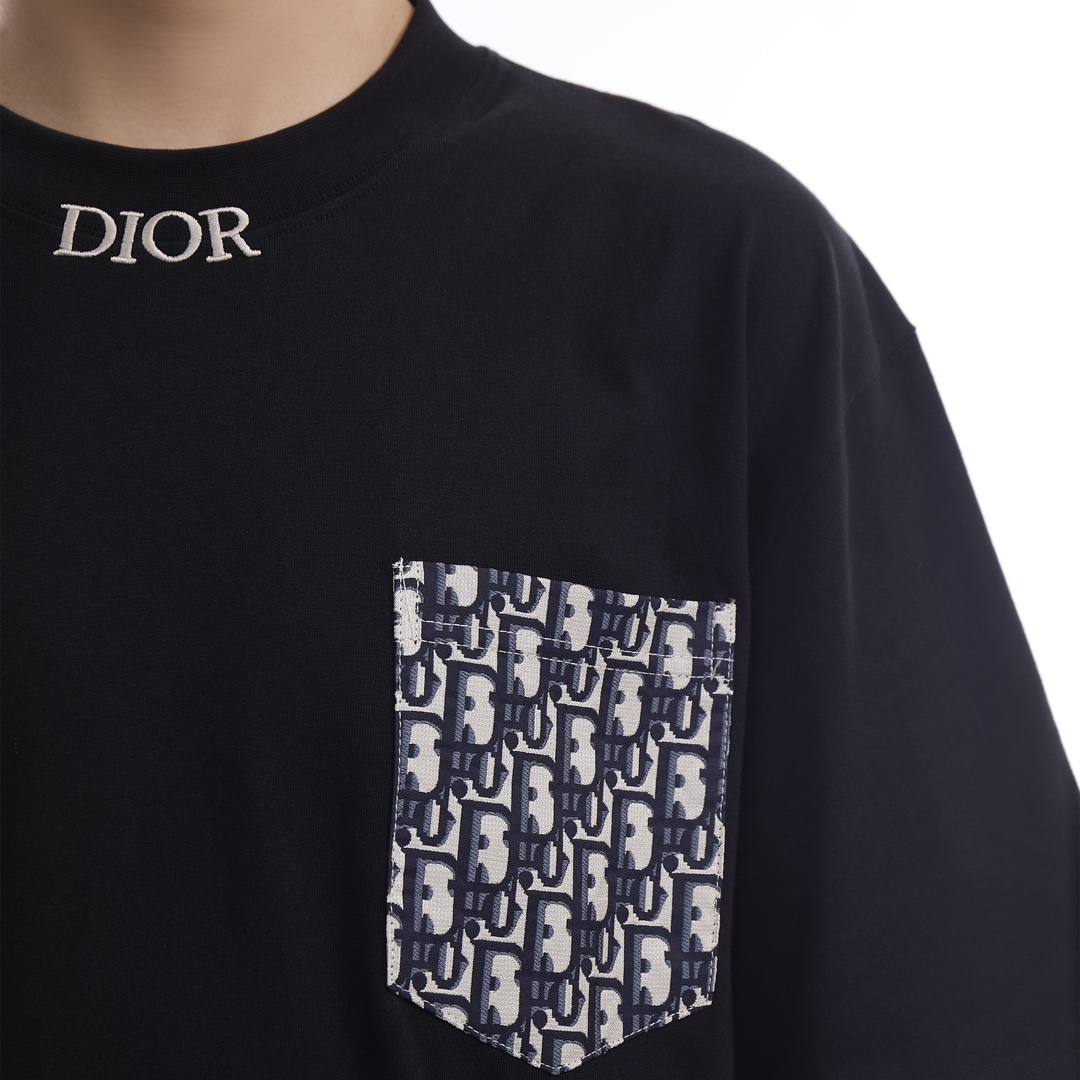 Dior 迪奥 24ss 订织贴袋刺绣短袖