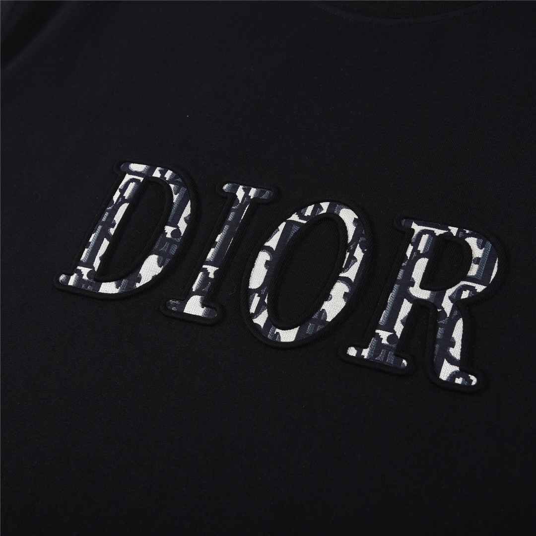 迪奥Dior 24ss 经典款凹凸浮雕烧花短袖